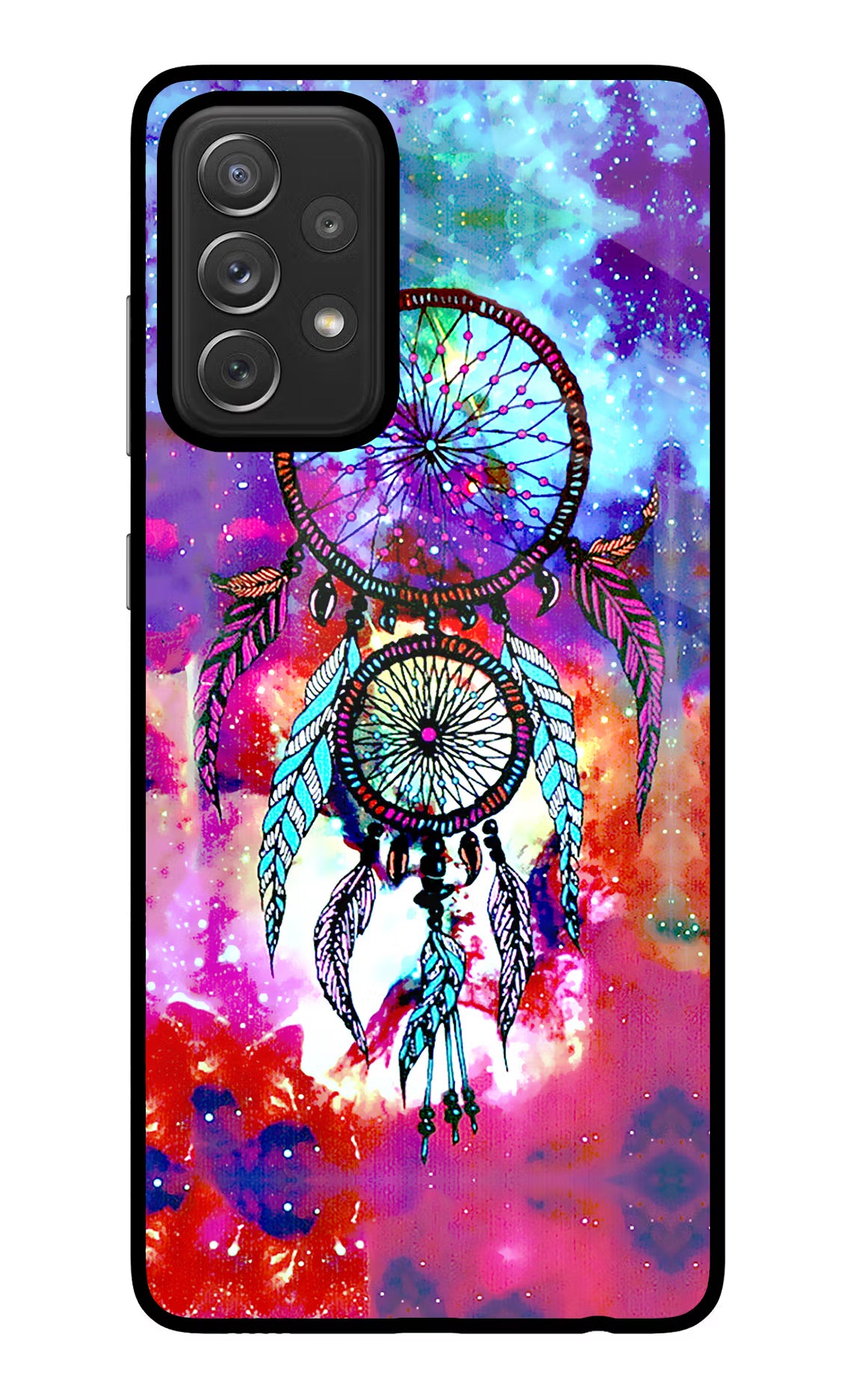 Dream Catcher Abstract Samsung A72 Back Cover - Dream Catcher Abstract Samsung A72 Glass Case Back Cover by Casekaro Dream Catcher Abstract Samsung A72 Glass Case Back Cover by Casekaro