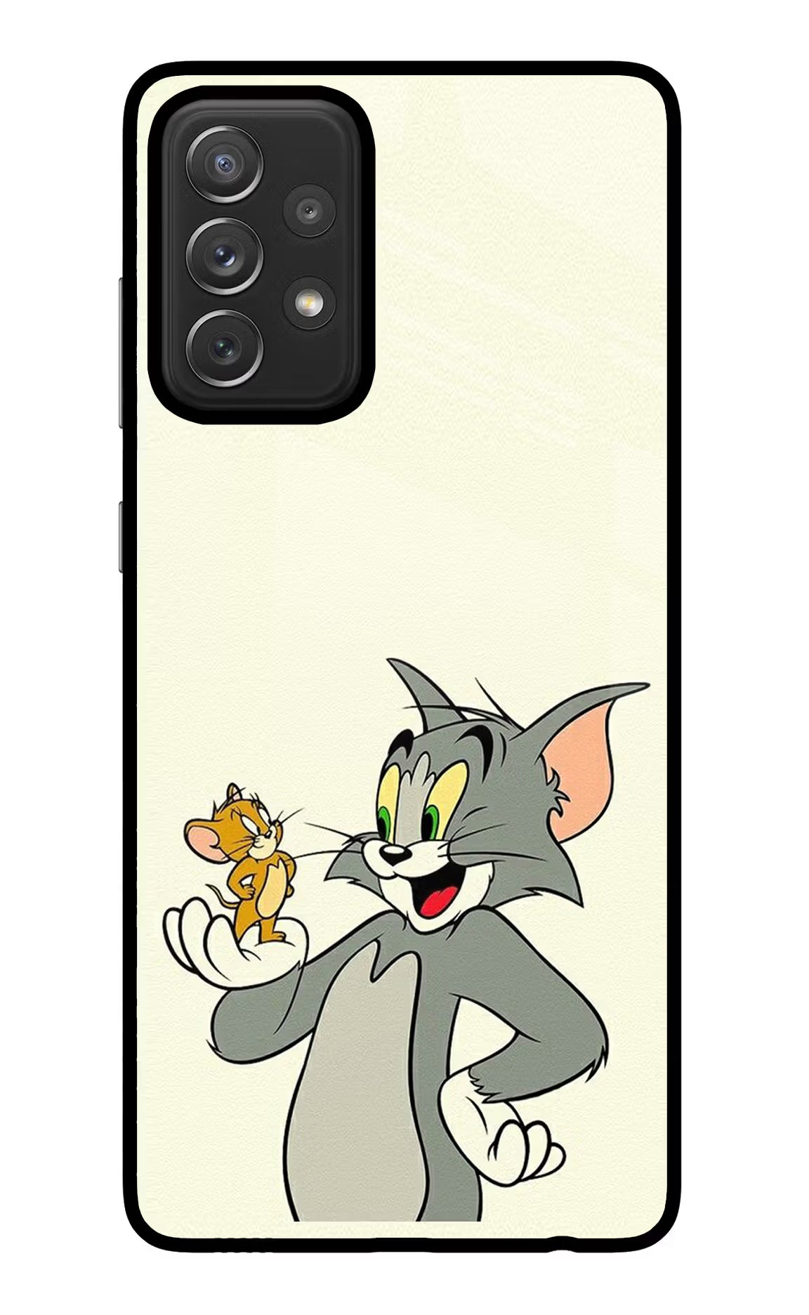 Tom & Jerry Samsung A72 Back Cover - Tom & Jerry Samsung A72 Glass Case Back Cover by Casekaro Tom & Jerry Samsung A72 Glass Case Back Cover by Casekaro