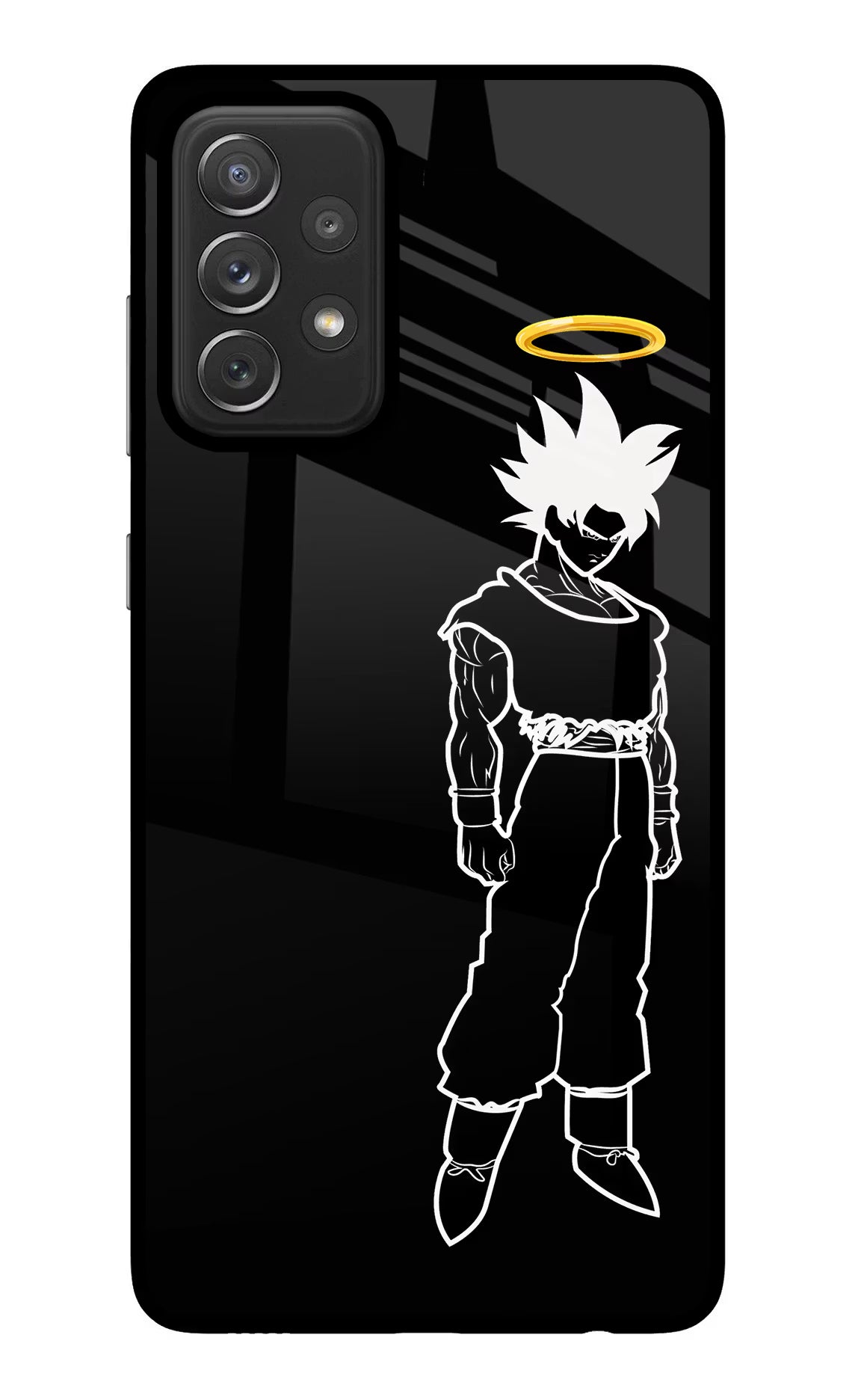 DBS Character Samsung A72 Back Cover - DBS Character Samsung A72 Glass Case Back Cover by Casekaro DBS Character Samsung A72 Glass Case Back Cover by Casekaro