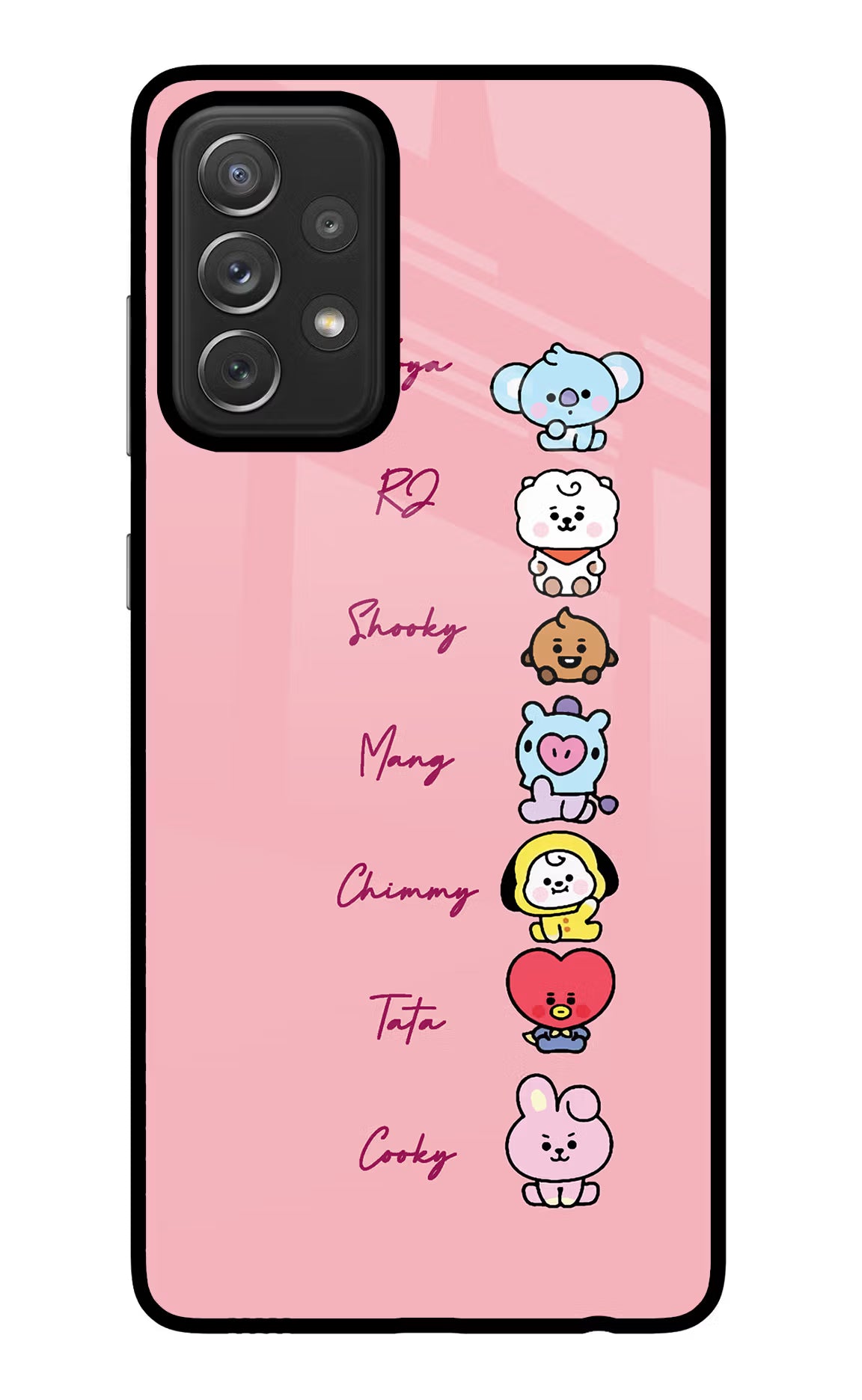 BTS names Samsung A72 Back Cover - BTS names Samsung A72 Glass Case Back Cover by Casekaro BTS names Samsung A72 Glass Case Back Cover by Casekaro