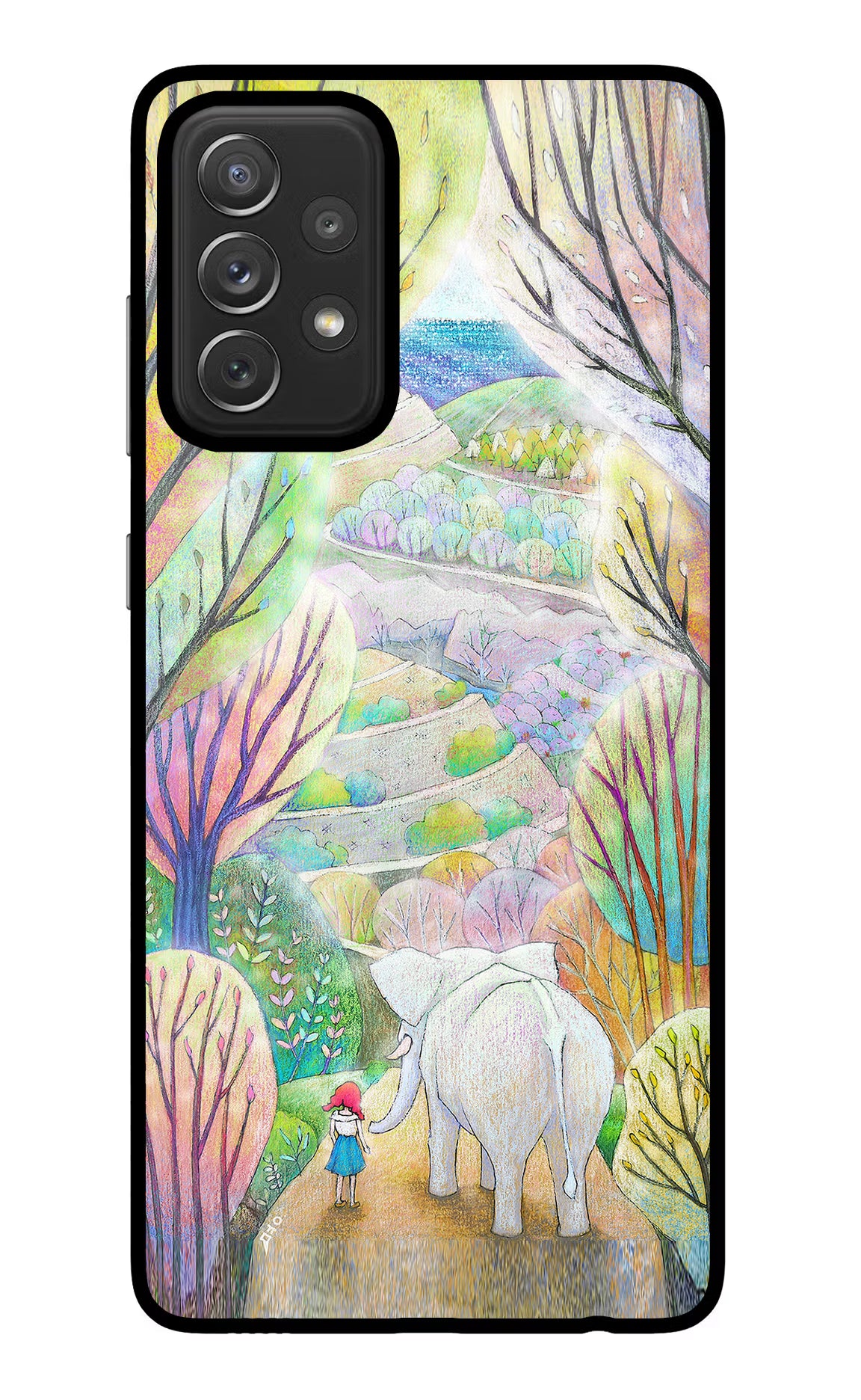 Nature Painting Samsung A72 Back Cover - Nature Painting Samsung A72 Glass Case Back Cover by Casekaro Nature Painting Samsung A72 Glass Case Back Cover by Casekaro