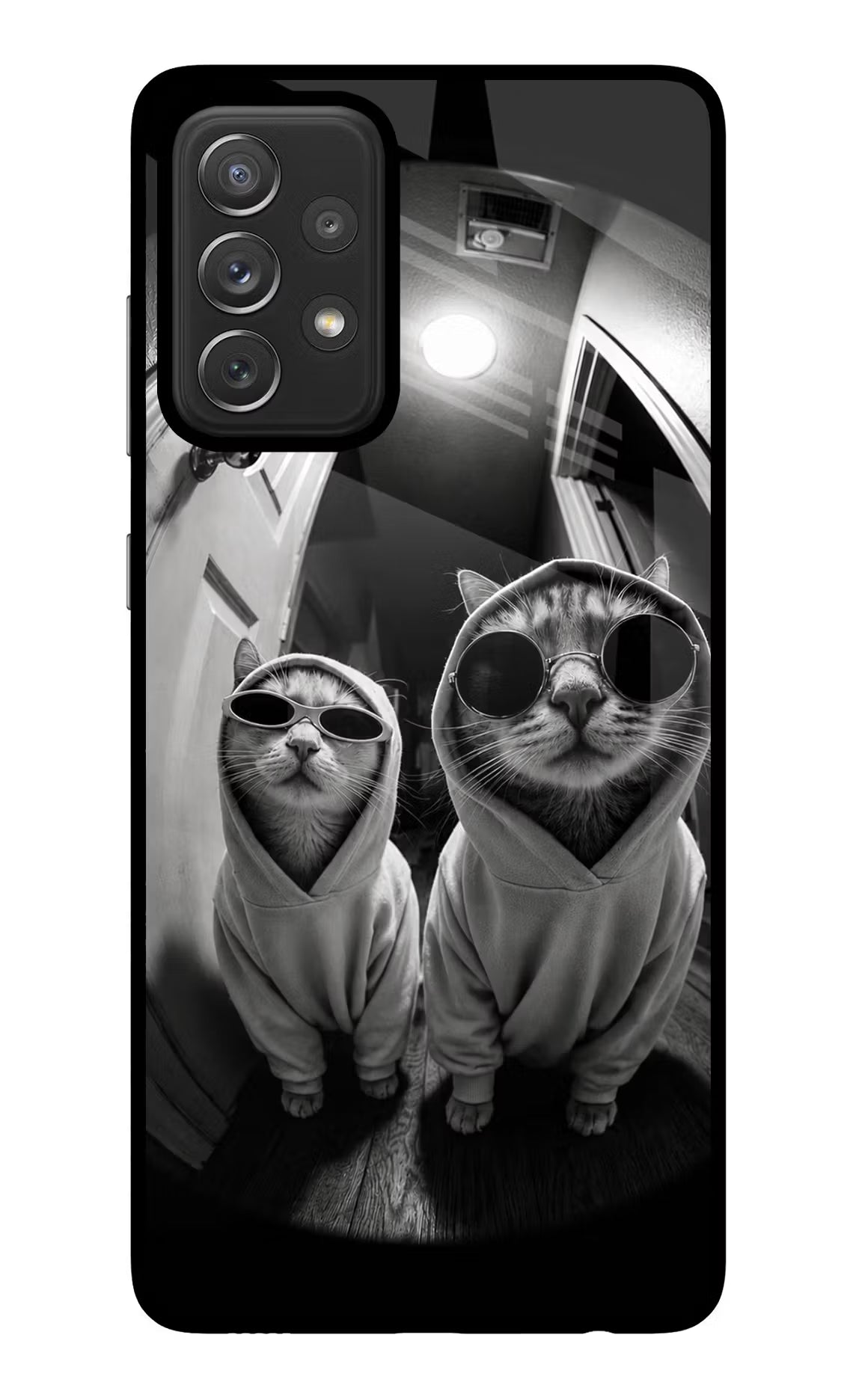 Hood Cats Samsung A72 Glass Case - Hood Cats Samsung A72 Glass Case Hood Cats Samsung A72 Glass Case