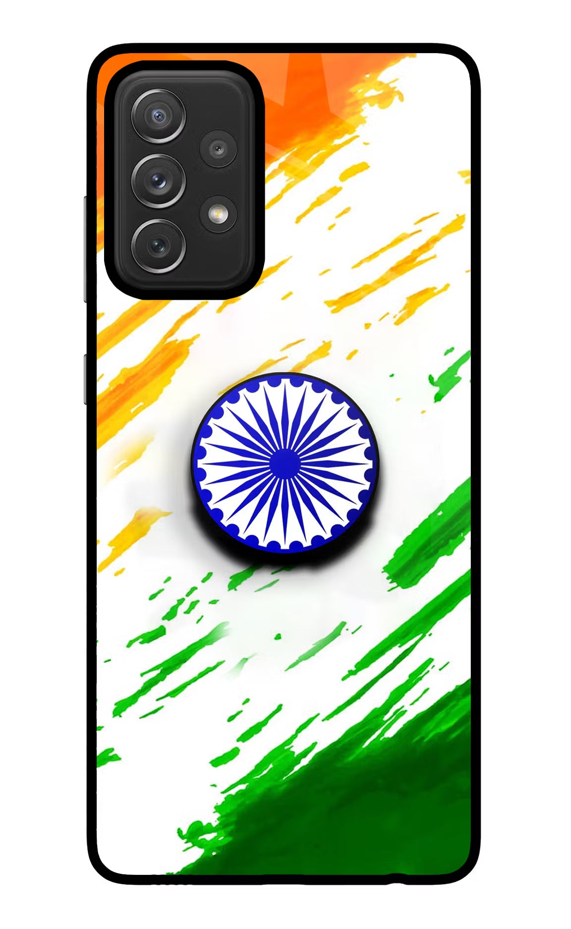 Indian Flag Ashoka Chakra Samsung A72 Pop Case - Indian Flag Ashoka Chakra Samsung A72 Pop Case by Casekaro Indian Flag Ashoka Chakra Samsung A72 Pop Case by Casekaro