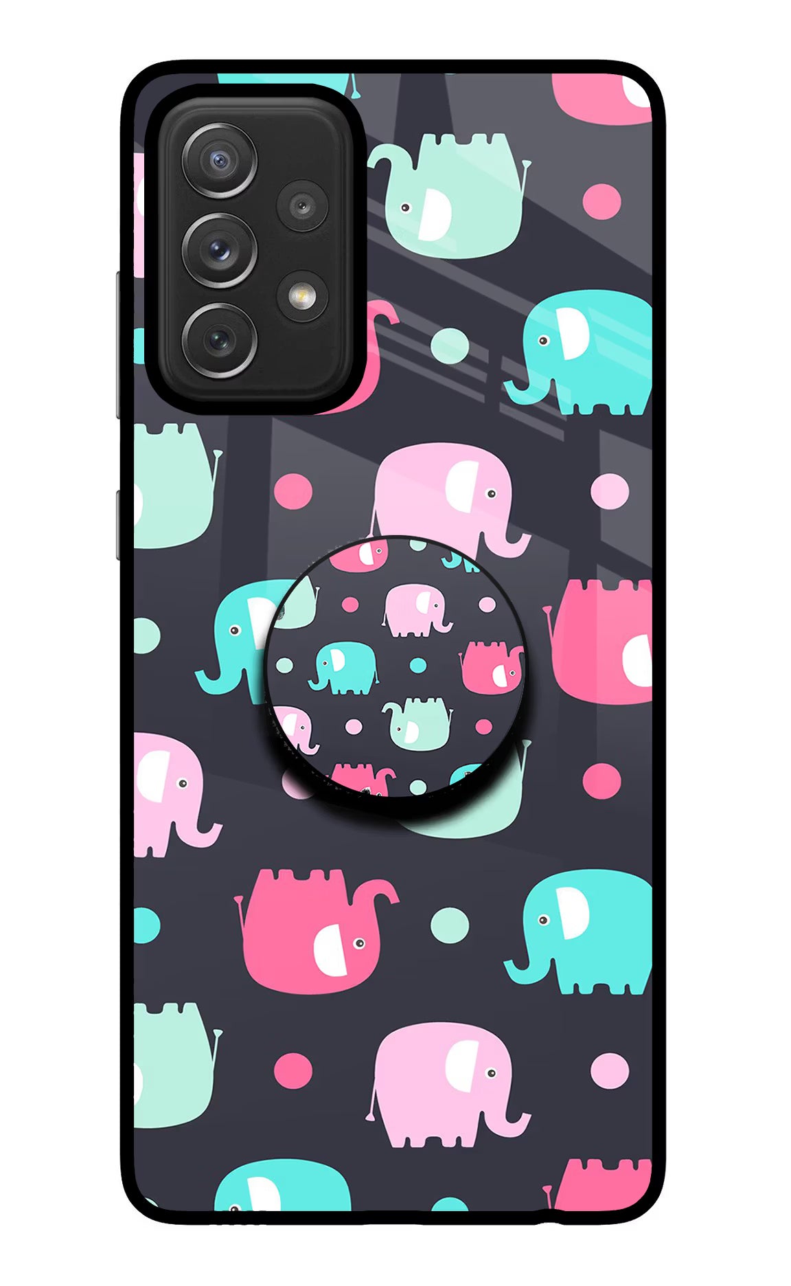 Baby Elephants Samsung A72 Pop Case - Baby Elephants Samsung A72 Pop Case by Casekaro Baby Elephants Samsung A72 Pop Case by Casekaro