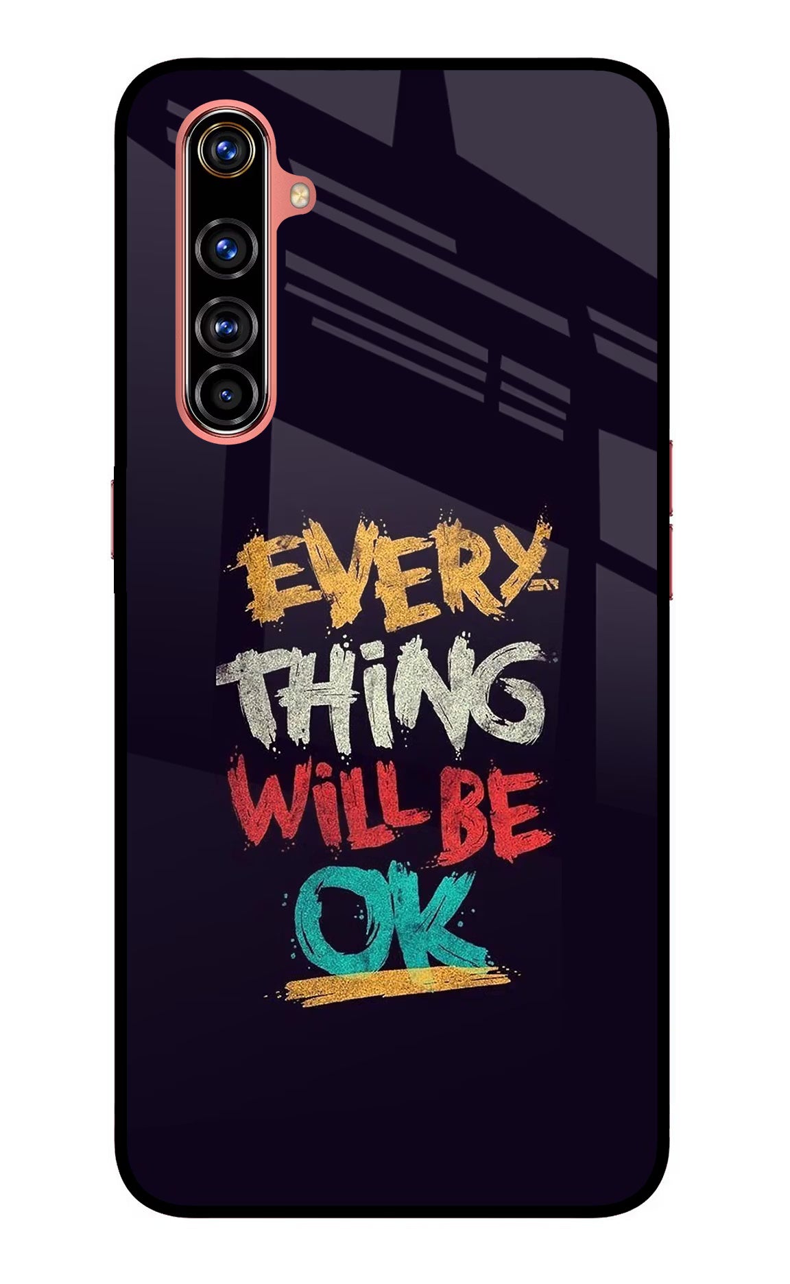 Everything Will Be Ok Realme X50 Pro Back Cover - Everything Will Be Ok Realme X50 Pro Glass Case Back Cover by Casekaro Everything Will Be Ok Realme X50 Pro Glass Case Back Cover by Casekaro