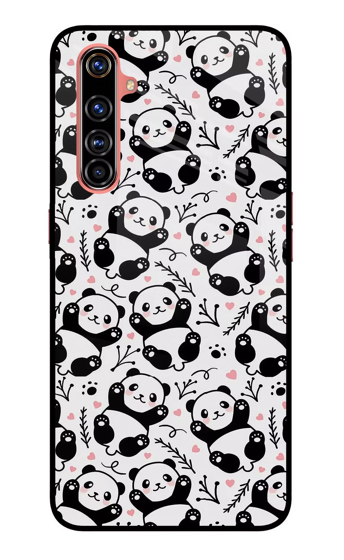 Cute Panda Realme X50 Pro Back Cover - Cute Panda Realme X50 Pro Glass Case Back Cover by Casekaro Cute Panda Realme X50 Pro Glass Case Back Cover by Casekaro
