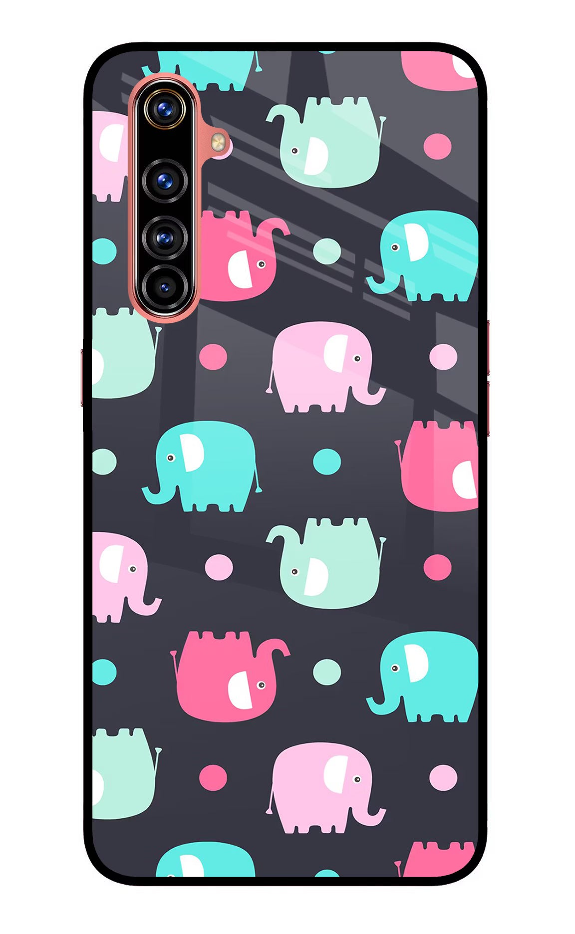 Elephants Realme X50 Pro Glass Case - Elephants Realme X50 Pro Glass Case Elephants Realme X50 Pro Glass Case
