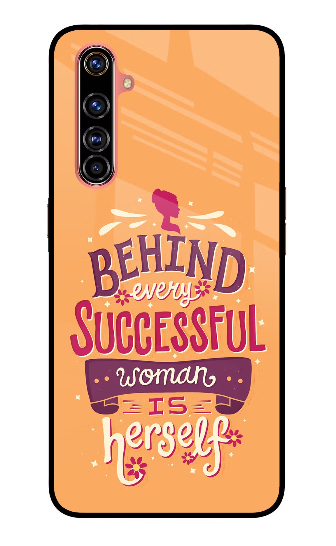 Behind Every Successful Woman There Is Herself Realme X50 Pro Glass Case - Behind Every Successful Woman There Is Herself Realme X50 Pro Glass Case Behind Every Successful Woman There Is Herself Realme X50 Pro Glass Case