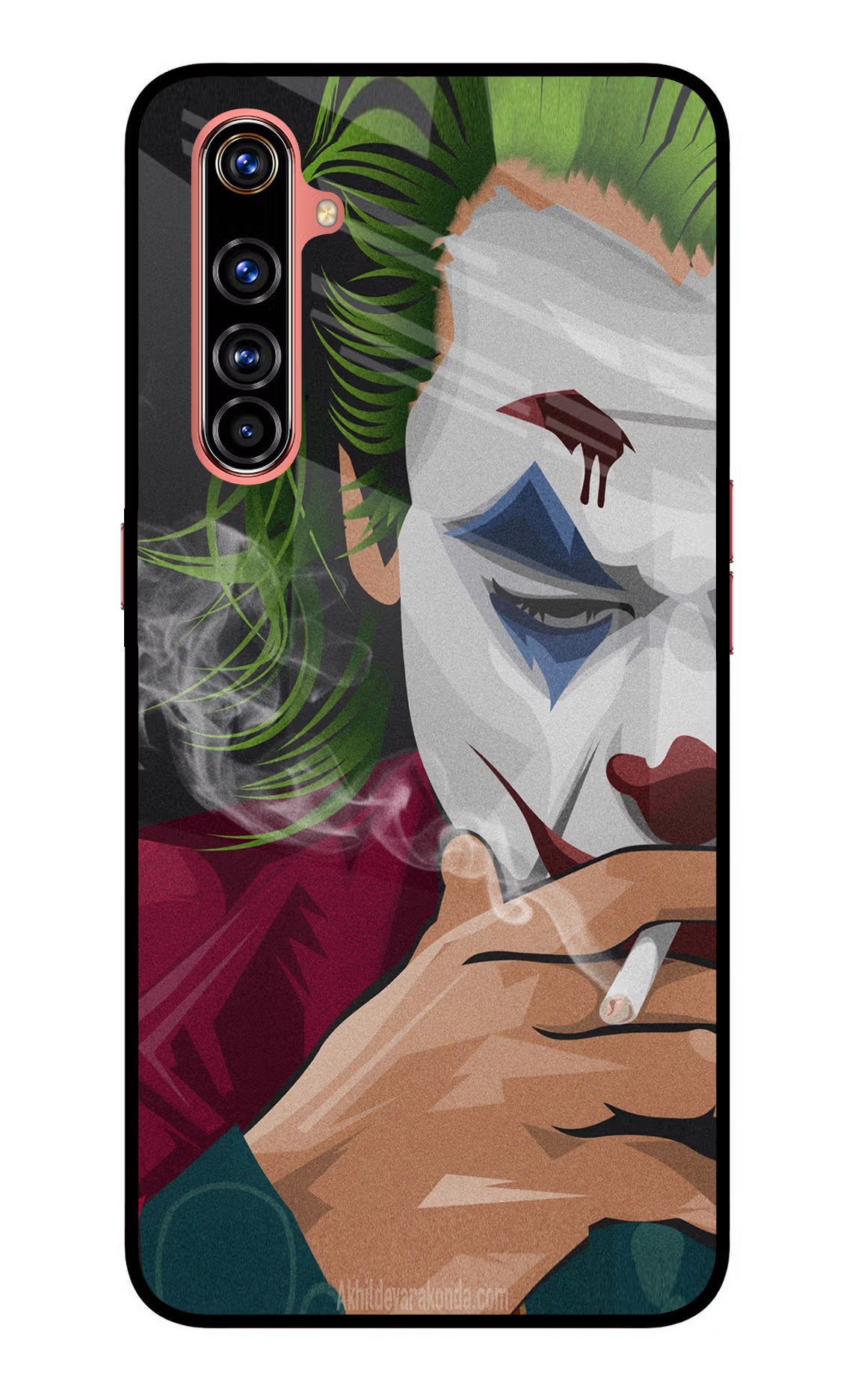 Joker Smoking Realme X50 Pro Back Cover - Joker Smoking Realme X50 Pro Glass Case Back Cover by Casekaro Joker Smoking Realme X50 Pro Glass Case Back Cover by Casekaro