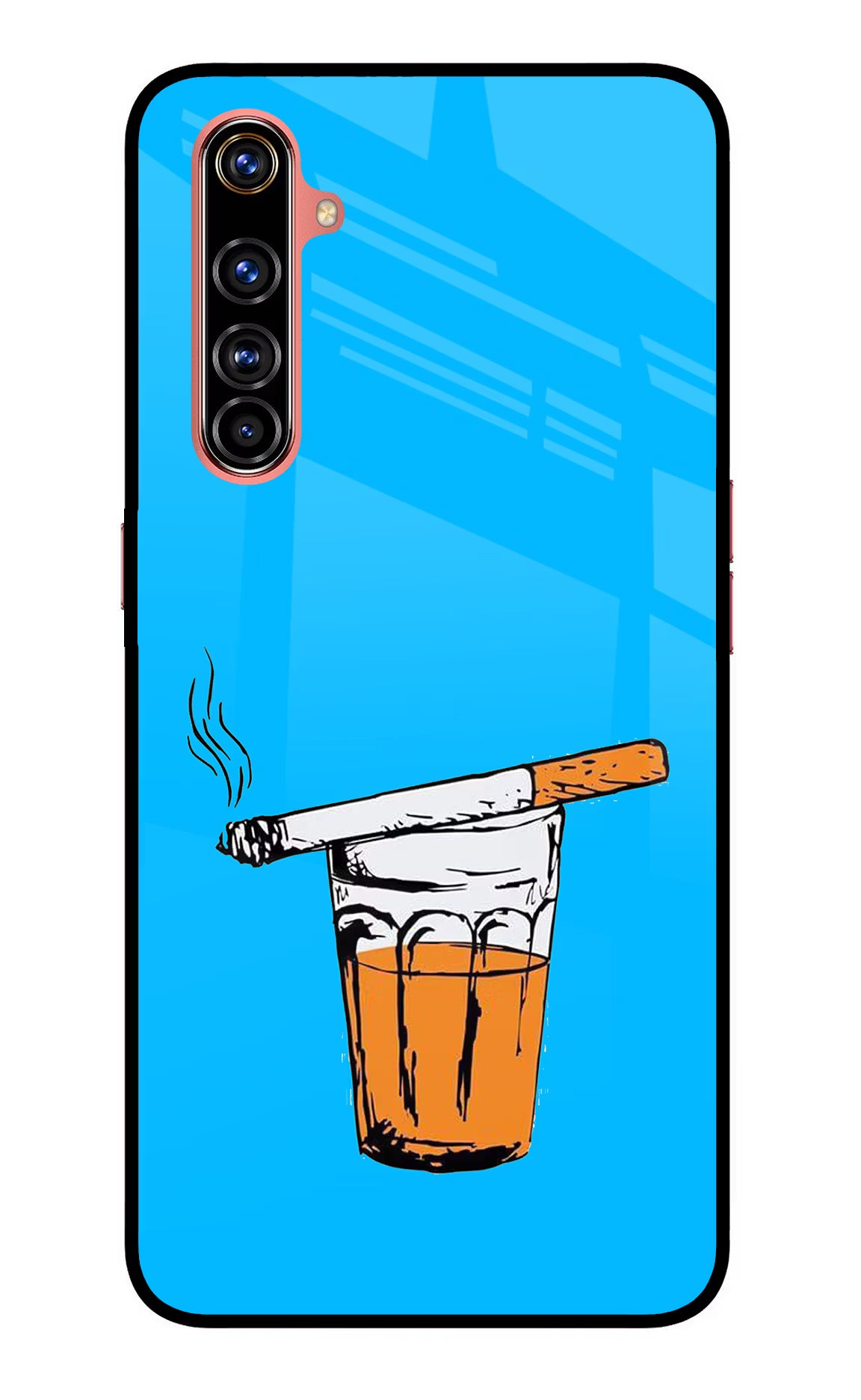 Chai Sutta Realme X50 Pro Back Cover - Chai Sutta Realme X50 Pro Glass Case Back Cover by Casekaro Chai Sutta Realme X50 Pro Glass Case Back Cover by Casekaro