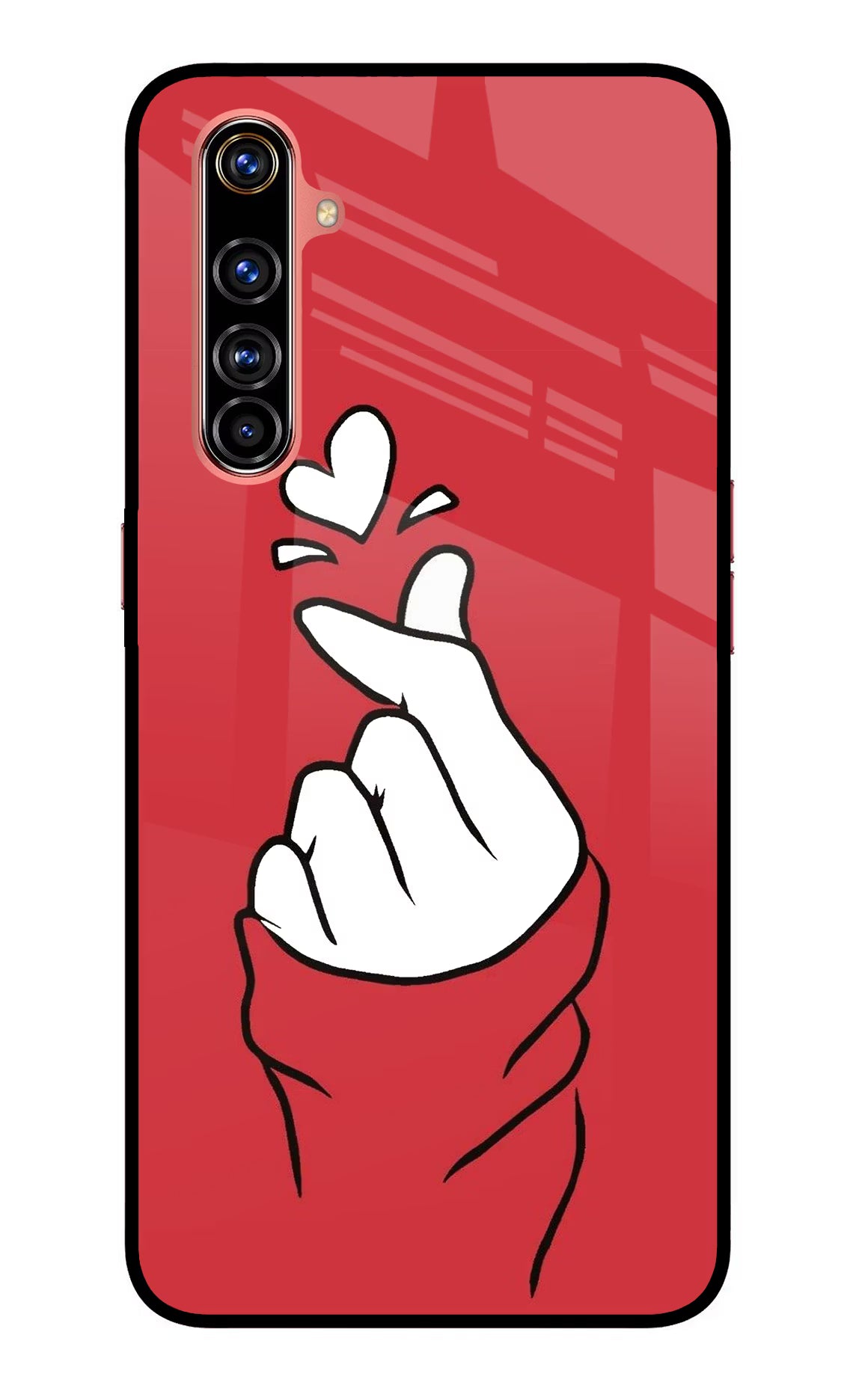 Korean Love Sign Realme X50 Pro Glass Case - Korean Love Sign Realme X50 Pro Glass Case Korean Love Sign Realme X50 Pro Glass Case