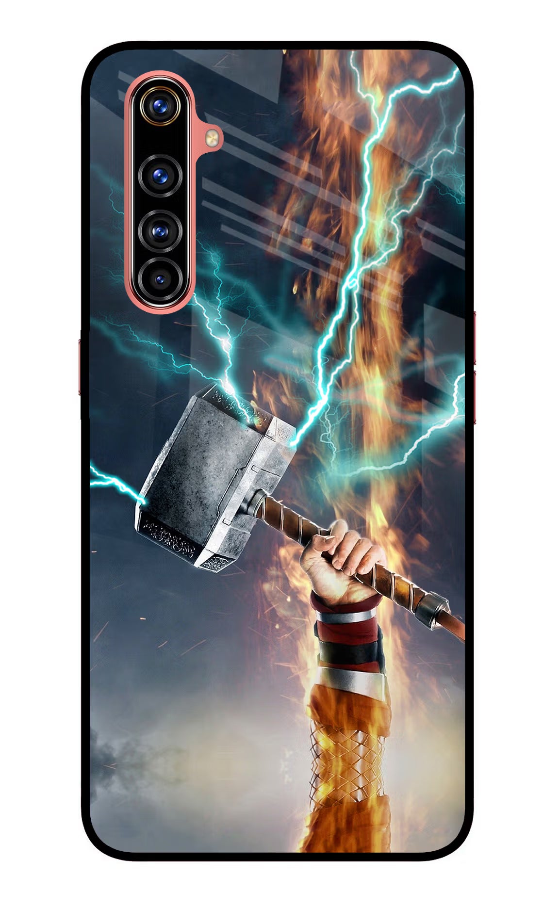 Thor Hammer Mjolnir Realme X50 Pro Back Cover - Thor Hammer Mjolnir Realme X50 Pro Glass Case Back Cover by Casekaro Thor Hammer Mjolnir Realme X50 Pro Glass Case Back Cover by Casekaro