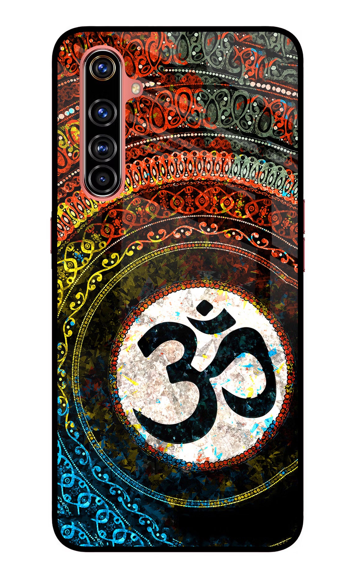 Om Cultural Realme X50 Pro Back Cover - Om Cultural Realme X50 Pro Glass Case Back Cover by Casekaro Om Cultural Realme X50 Pro Glass Case Back Cover by Casekaro