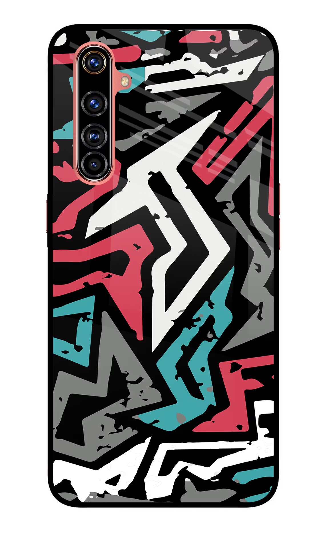 Geometric Graffiti Realme X50 Pro Back Cover - Geometric Graffiti Realme X50 Pro Glass Case Back Cover by Casekaro Geometric Graffiti Realme X50 Pro Glass Case Back Cover by Casekaro