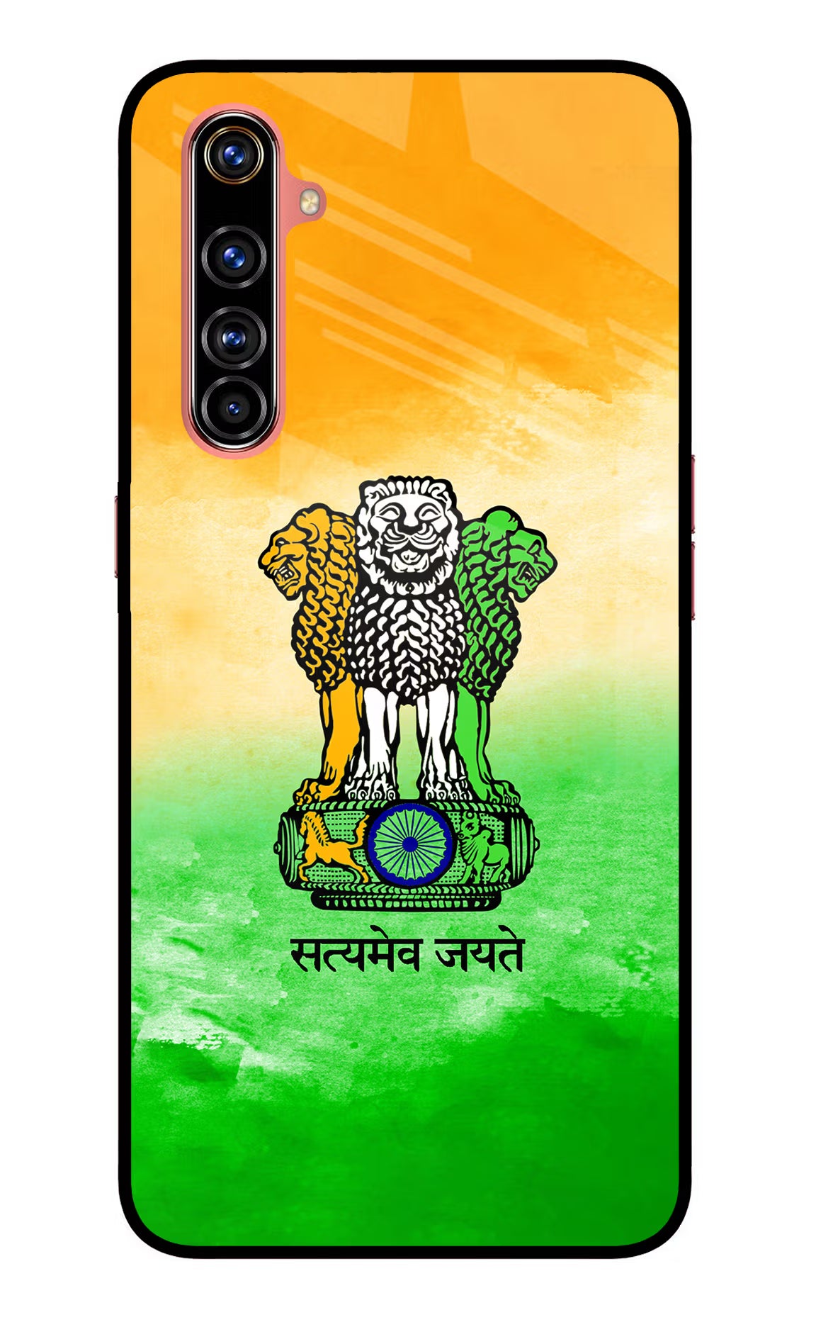 Satyamev Jayate Flag Realme X50 Pro Back Cover - Satyamev Jayate Flag Realme X50 Pro Glass Case Back Cover by Casekaro Satyamev Jayate Flag Realme X50 Pro Glass Case Back Cover by Casekaro