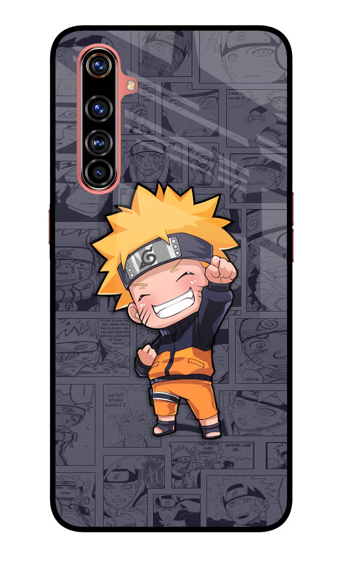 Chota Naruto Realme X50 Pro Back Cover - Chota Naruto Realme X50 Pro Glass Case Back Cover by Casekaro Chota Naruto Realme X50 Pro Glass Case Back Cover by Casekaro