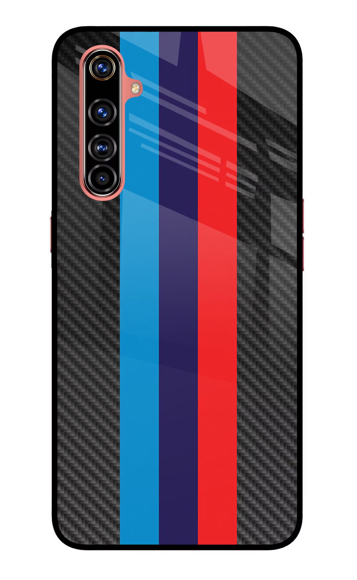 BMW Stripes Pattern Realme X50 Pro Back Cover - BMW Stripes Pattern Realme X50 Pro Glass Case Back Cover by Casekaro BMW Stripes Pattern Realme X50 Pro Glass Case Back Cover by Casekaro