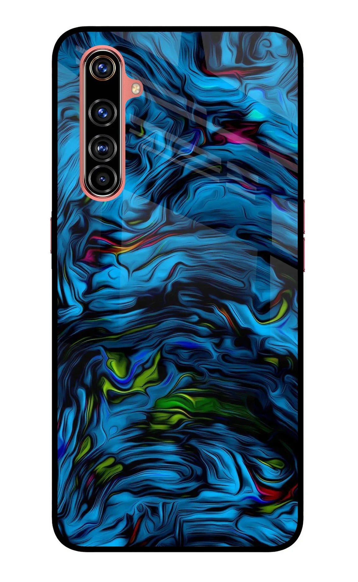 Dark Blue Abstract Realme X50 Pro Glass Case - Dark Blue Abstract Realme X50 Pro Glass Case Dark Blue Abstract Realme X50 Pro Glass Case