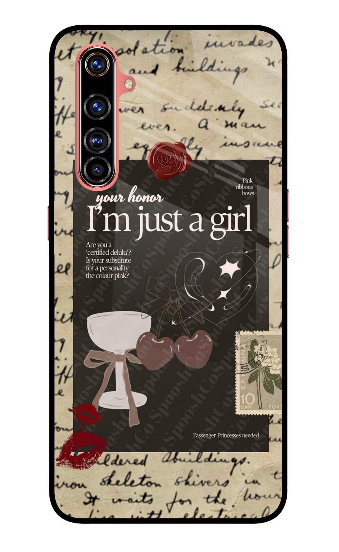 I am just a girl Realme X50 Pro Back Cover - I am just a girl Realme X50 Pro Glass Case Back Cover by Casekaro I am just a girl Realme X50 Pro Glass Case Back Cover by Casekaro