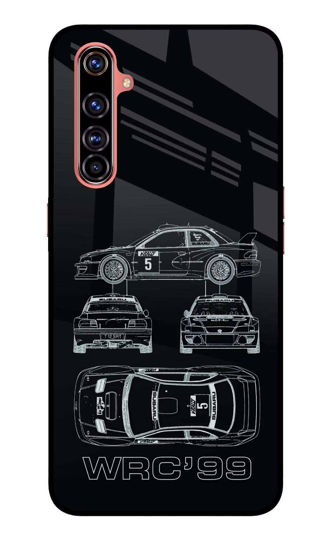 WRC'99 Realme X50 Pro Back Cover - WRC'99 Realme X50 Pro Glass Case Back Cover by Casekaro WRC'99 Realme X50 Pro Glass Case Back Cover by Casekaro