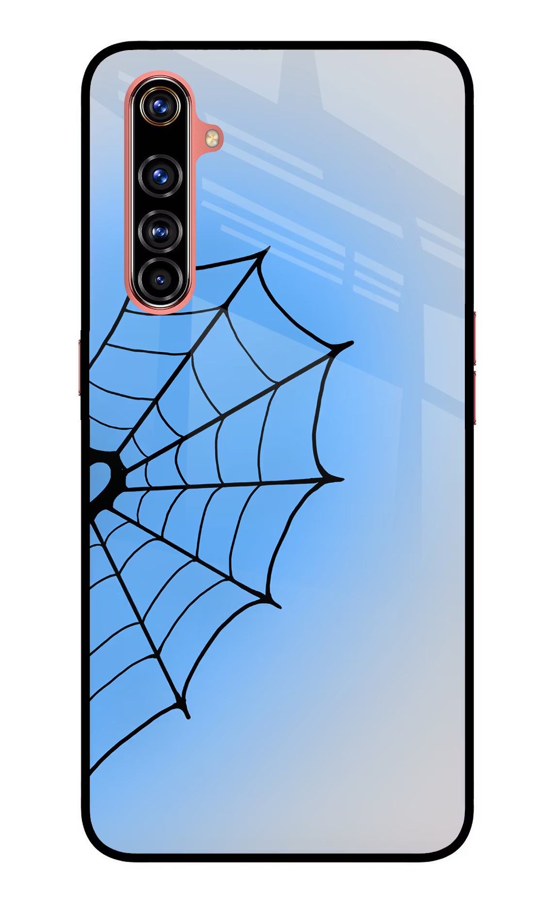 Blue Web Realme X50 Pro Glass Case - Blue Web Realme X50 Pro Glass Case Blue Web Realme X50 Pro Glass Case