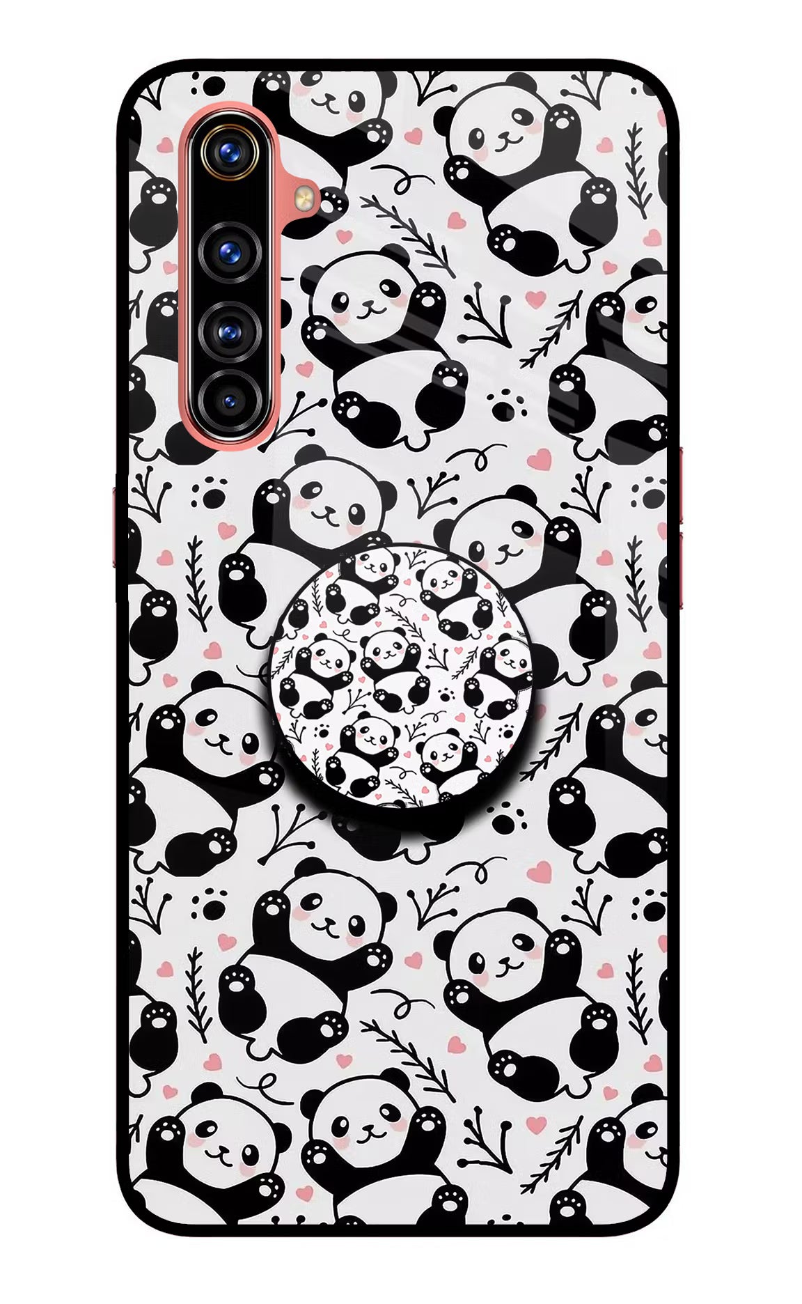 Cute Panda Realme X50 Pro Glass Case - Cute Panda Realme X50 Pro Glass Case Cute Panda Realme X50 Pro Glass Case