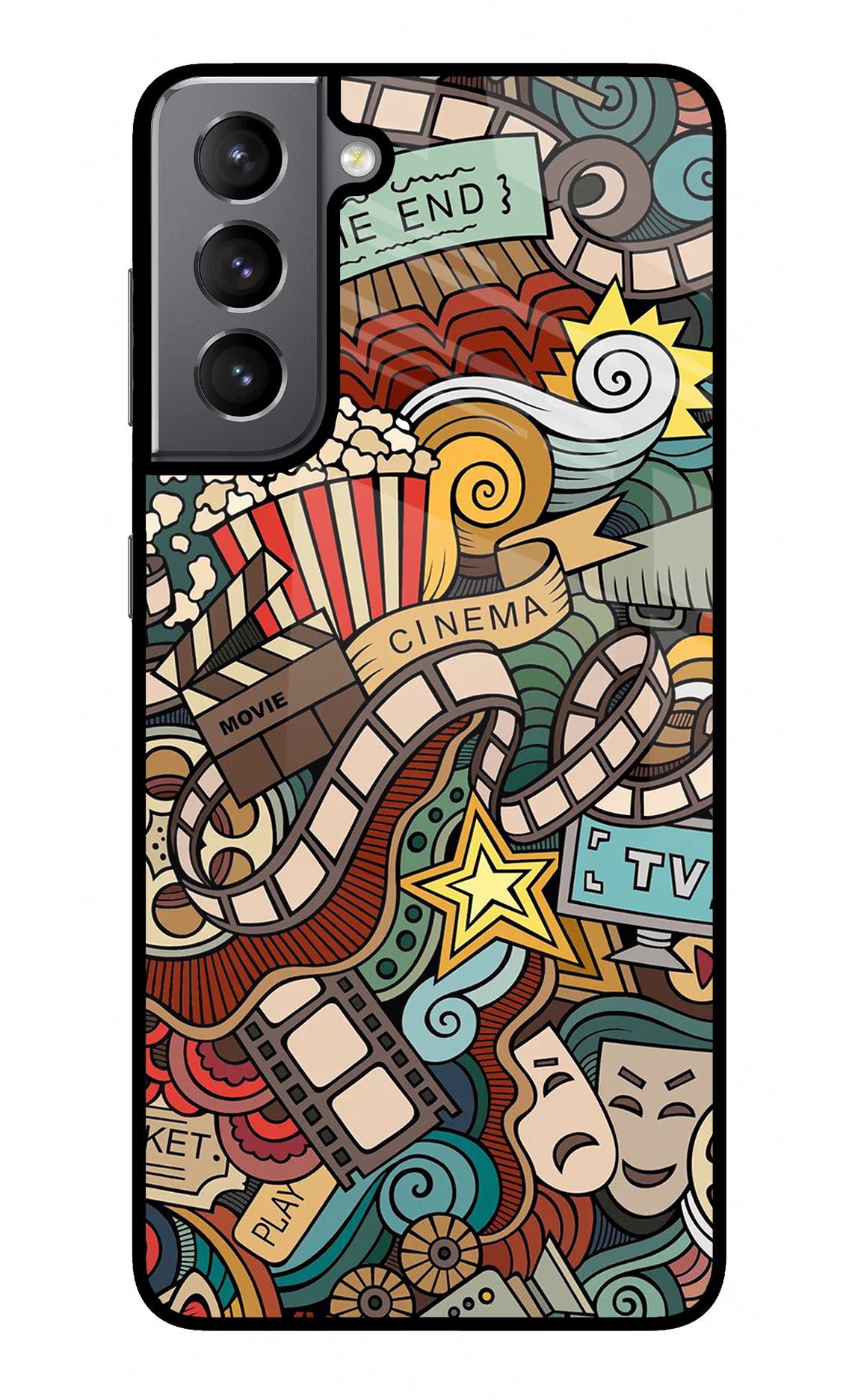 Cinema Abstract Samsung S21 Glass Case - Cinema Abstract Samsung S21 Glass Case Cinema Abstract Samsung S21 Glass Case