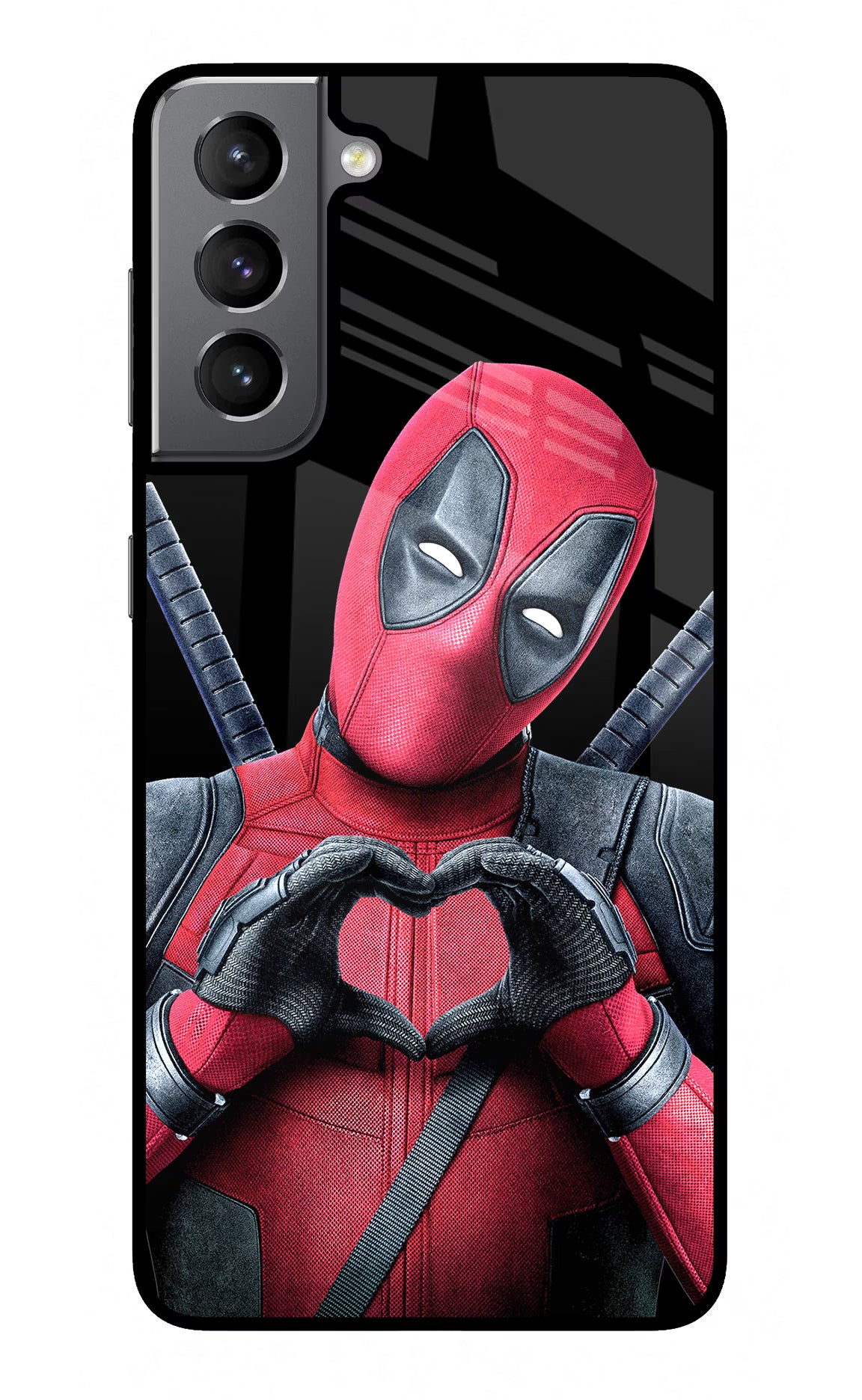 Deadpool Samsung S21 Back Cover - Deadpool Samsung S21 Glass Case Back Cover by Casekaro Deadpool Samsung S21 Glass Case Back Cover by Casekaro