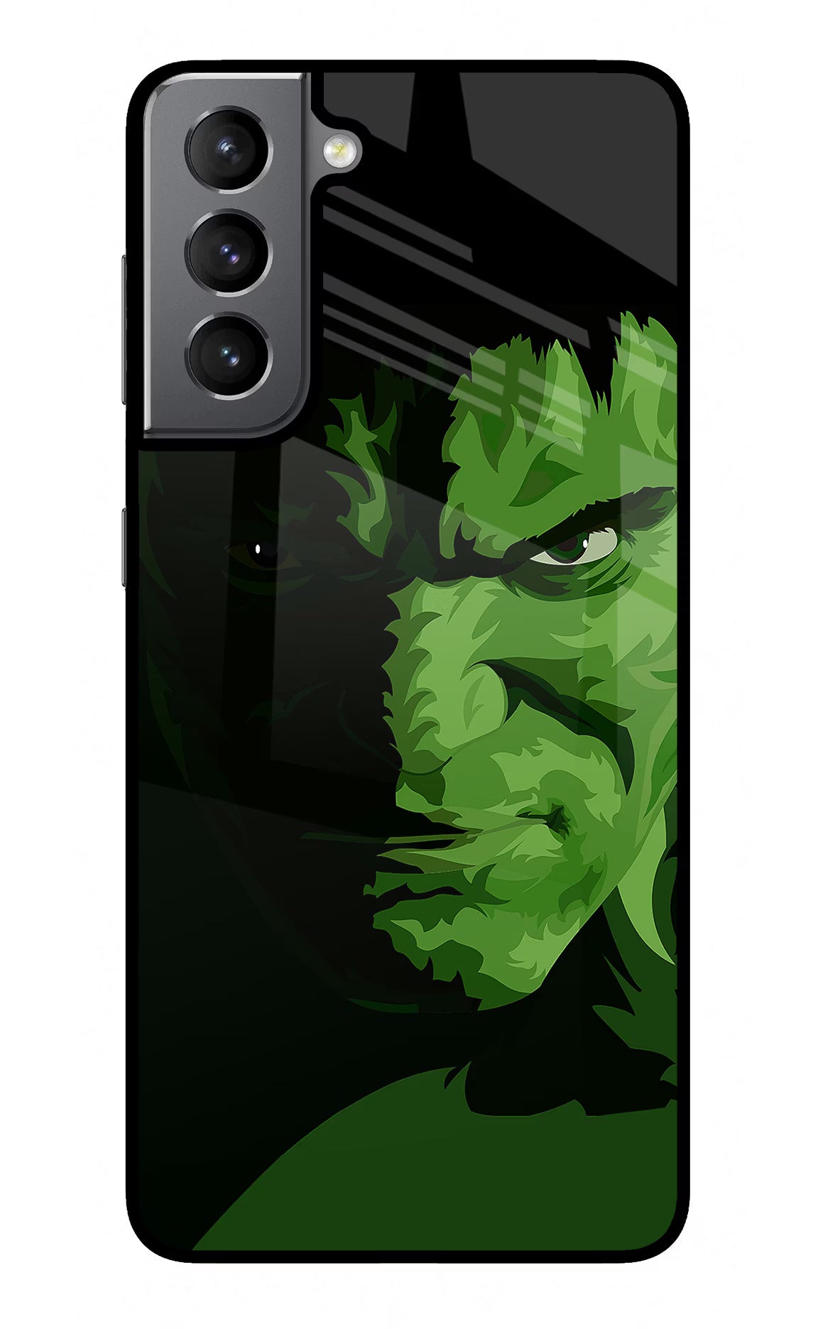 HULK Samsung S21 Back Cover - HULK Samsung S21 Glass Case Back Cover by Casekaro HULK Samsung S21 Glass Case Back Cover by Casekaro