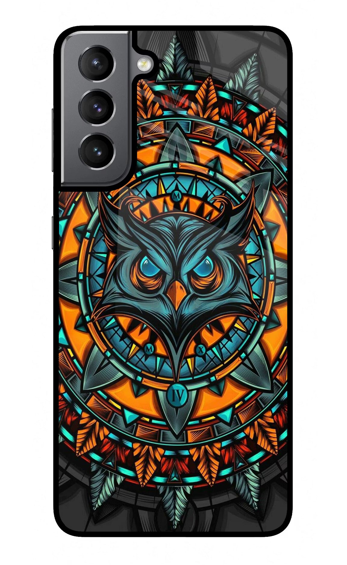 Angry Owl Art Samsung S21 Glass Case - Angry Owl Art Samsung S21 Glass Case Angry Owl Art Samsung S21 Glass Case