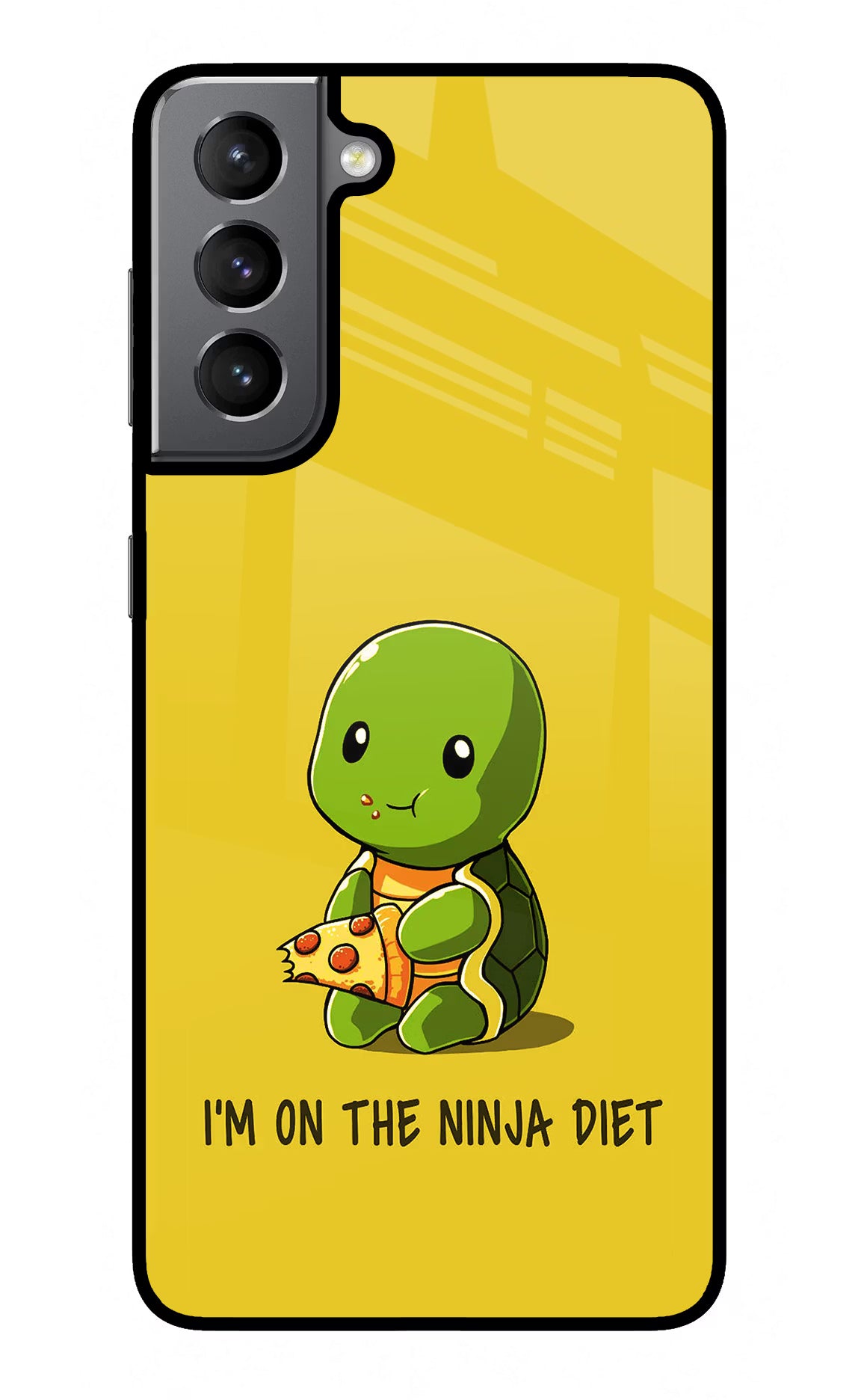 I'm on Ninja Diet Samsung S21 Back Cover - I'm on Ninja Diet Samsung S21 Glass Case Back Cover by Casekaro I'm on Ninja Diet Samsung S21 Glass Case Back Cover by Casekaro