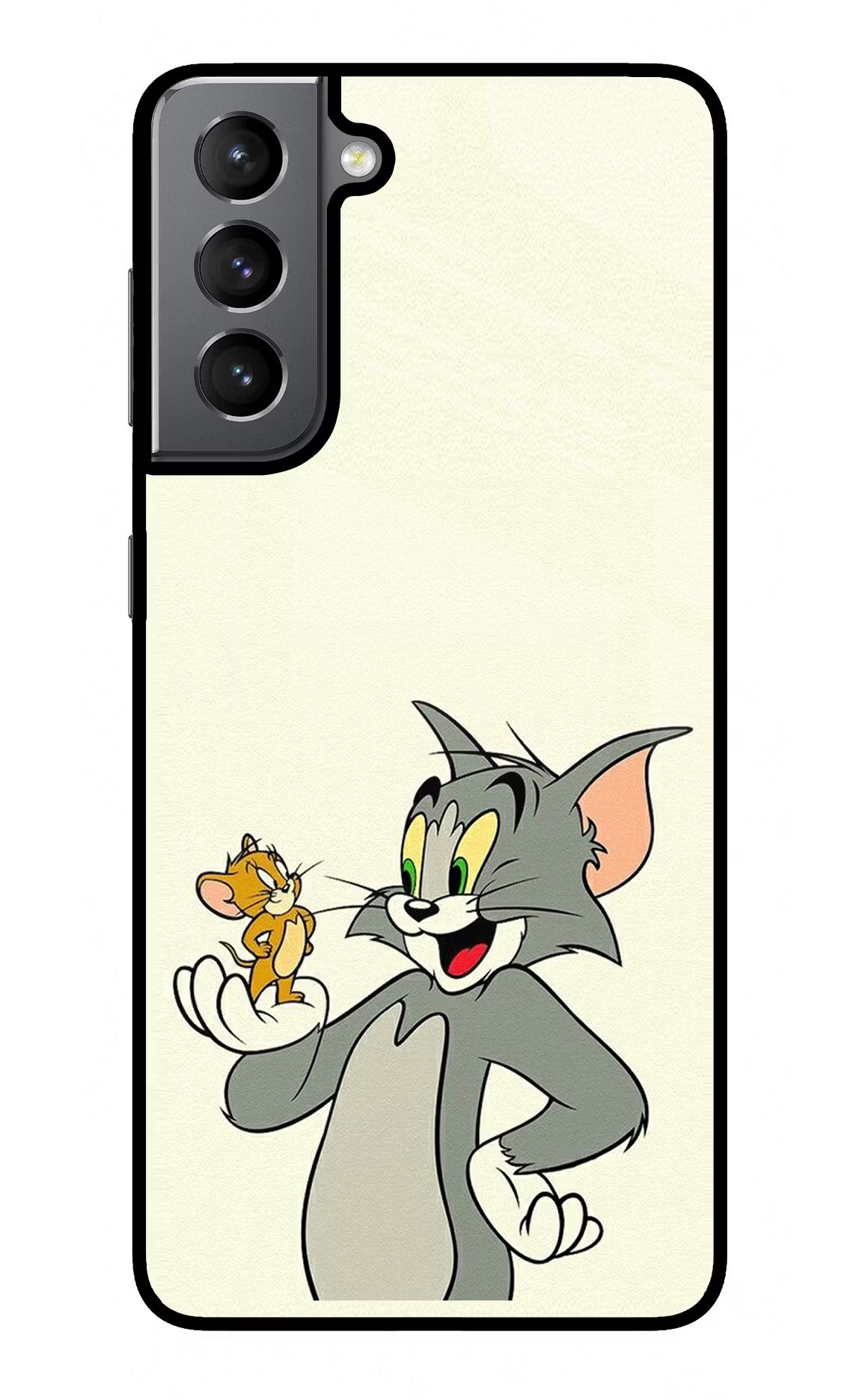 Tom & Jerry Samsung S21 Back Cover - Tom & Jerry Samsung S21 Glass Case Back Cover by Casekaro Tom & Jerry Samsung S21 Glass Case Back Cover by Casekaro