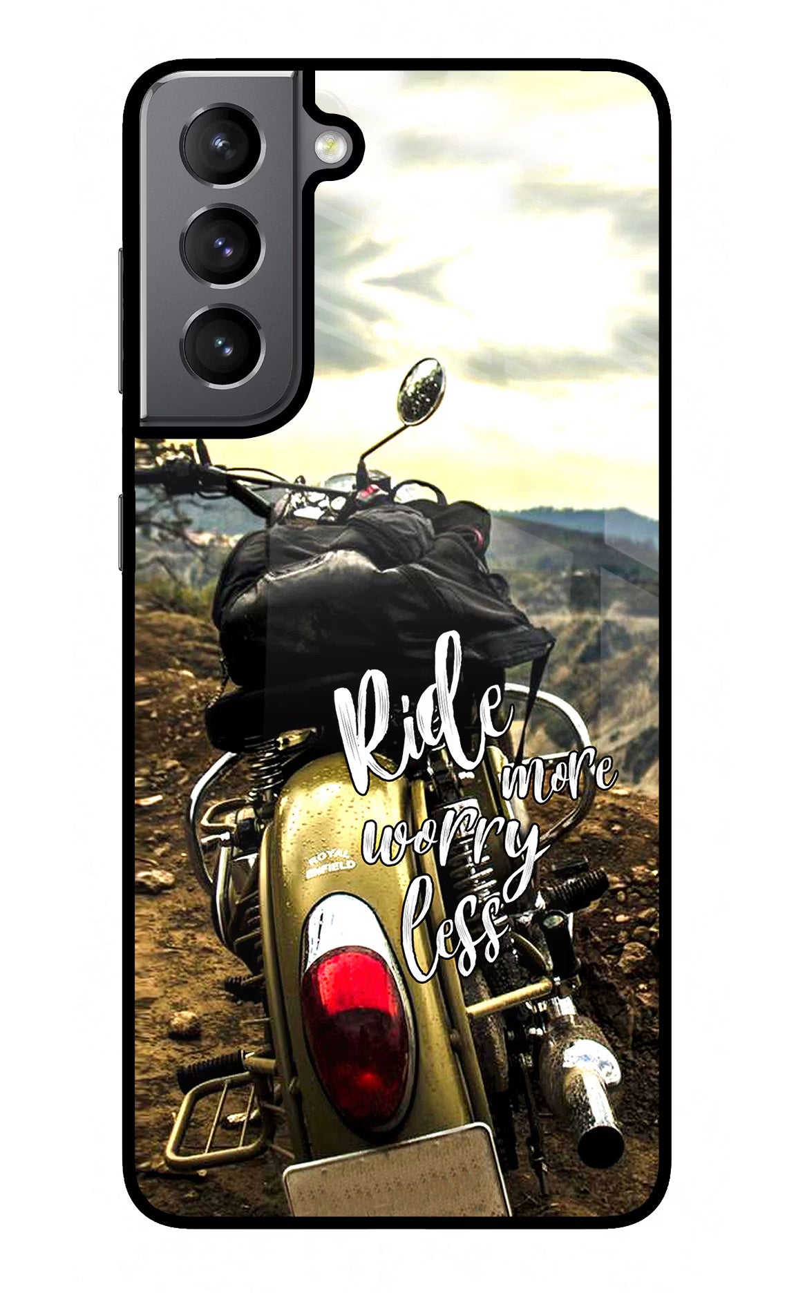 Ride More Worry Less Samsung S21 Glass Case - Ride More Worry Less Samsung S21 Glass Case Ride More Worry Less Samsung S21 Glass Case