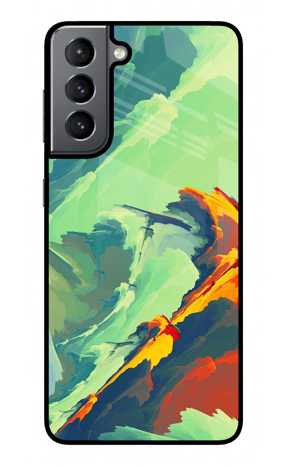Paint Art Samsung S21 Glass Case - Paint Art Samsung S21 Glass Case Paint Art Samsung S21 Glass Case
