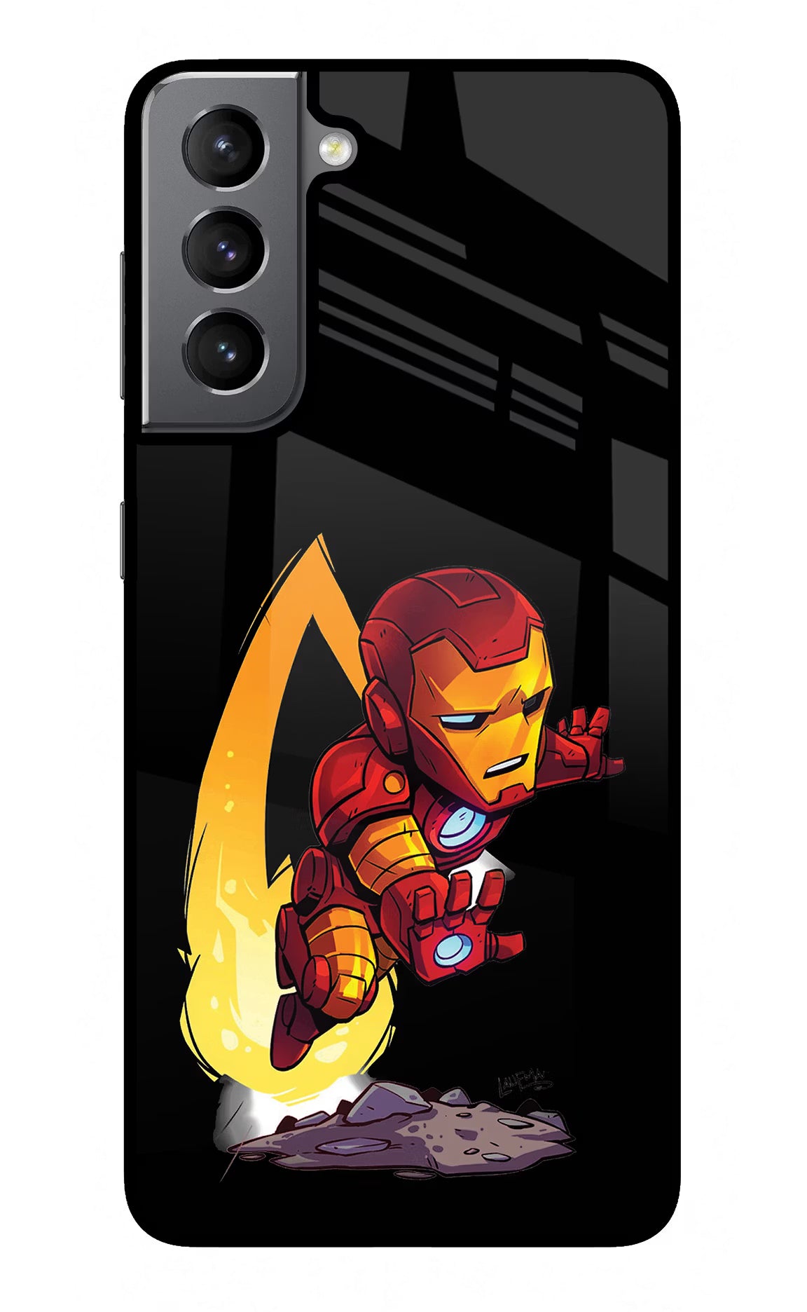 IronMan Samsung S21 Back Cover - IronMan Samsung S21 Glass Case Back Cover by Casekaro IronMan Samsung S21 Glass Case Back Cover by Casekaro
