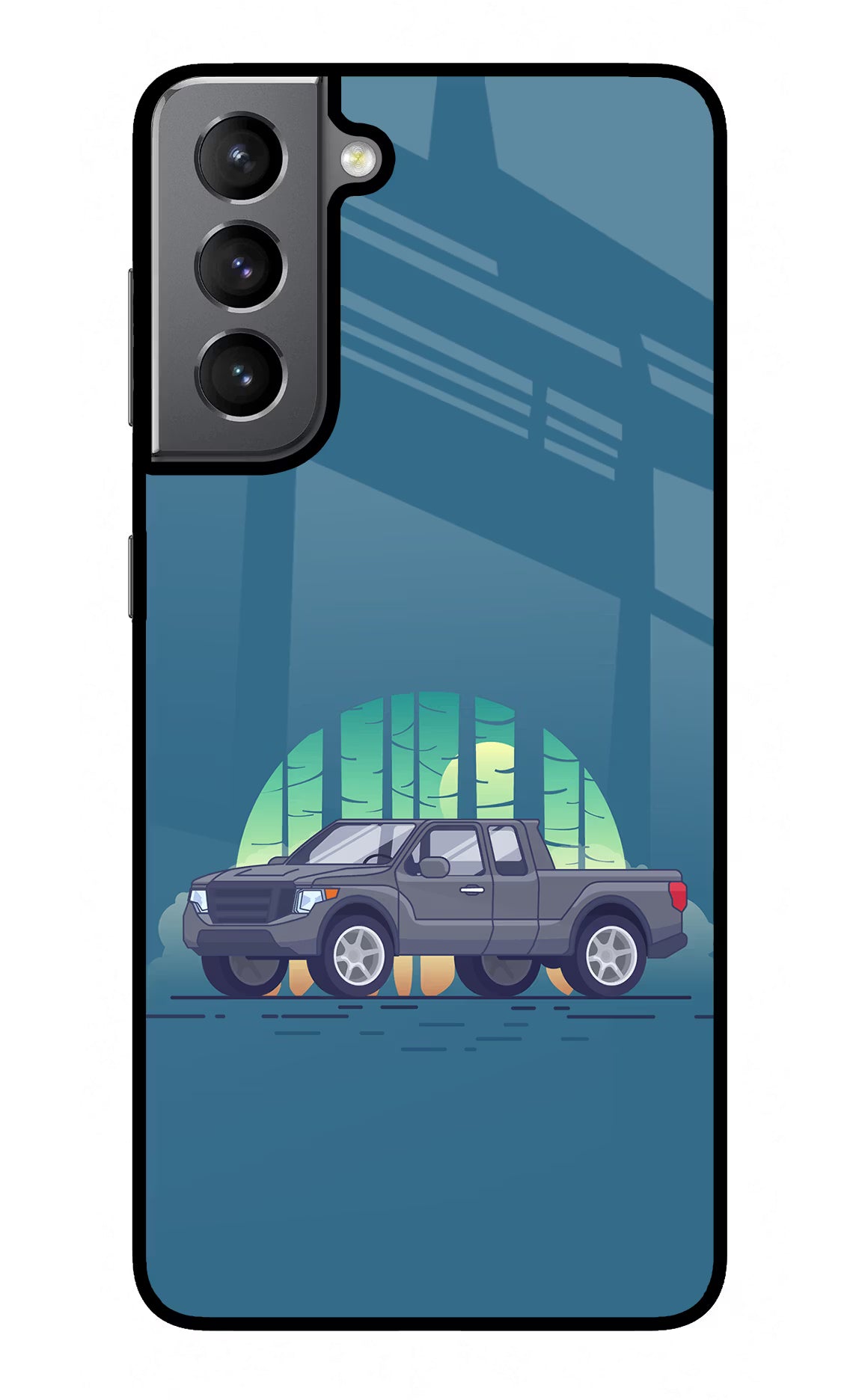 Retro Garage Vibe Samsung S21 Back Cover - Retro Garage Vibe Samsung S21 Glass Case Back Cover by Casekaro Retro Garage Vibe Samsung S21 Glass Case Back Cover by Casekaro