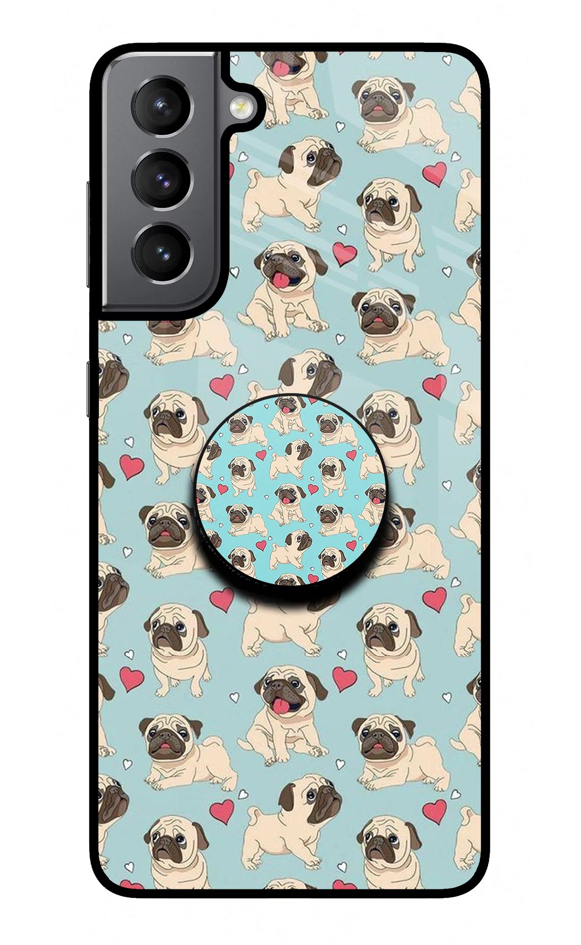 Pug Dog Samsung S21 Glass Case - Pug Dog Samsung S21 Glass Case Pug Dog Samsung S21 Glass Case