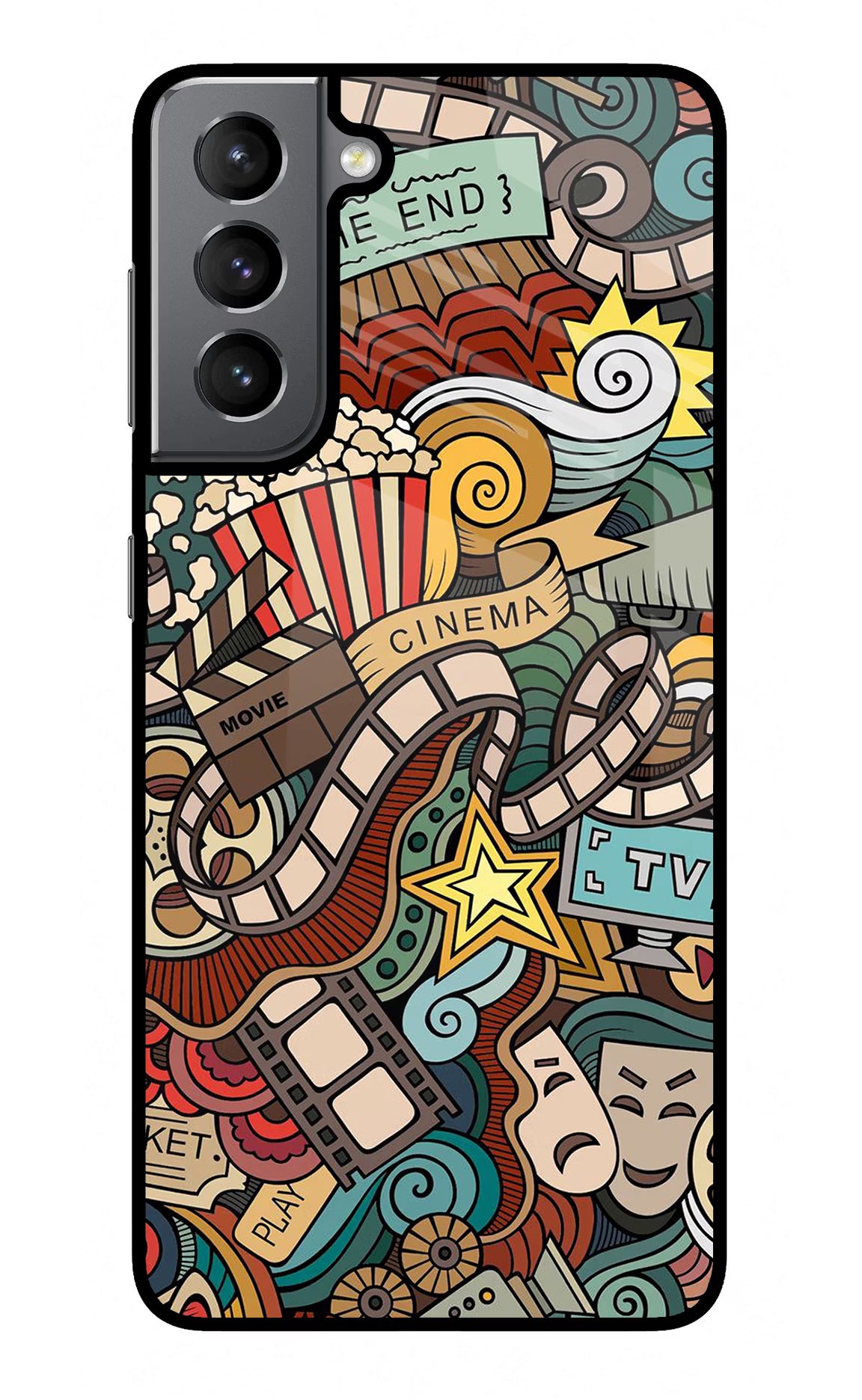 Cinema Abstract Samsung S21 Plus Back Cover - Cinema Abstract Samsung S21 Plus Glass Case Back Cover by Casekaro Cinema Abstract Samsung S21 Plus Glass Case Back Cover by Casekaro