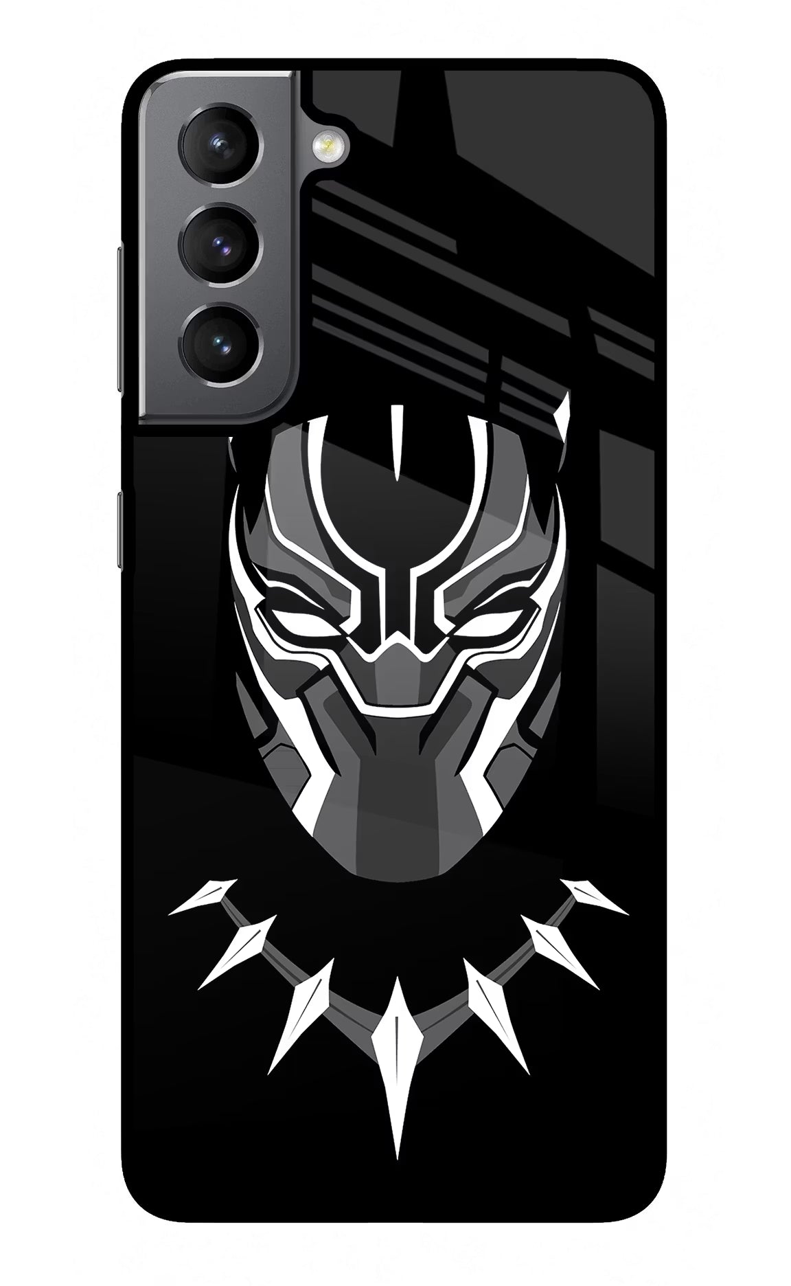 Black Panther Samsung S21 Plus Back Cover - Black Panther Samsung S21 Plus Glass Case Back Cover by Casekaro Black Panther Samsung S21 Plus Glass Case Back Cover by Casekaro
