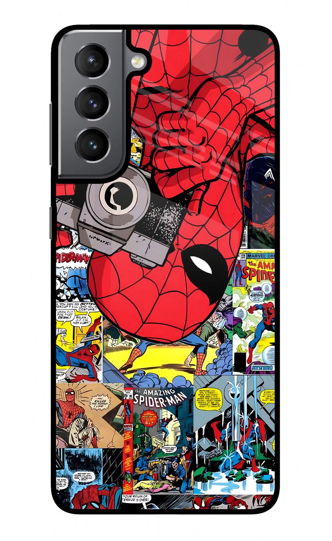 Spider Man Samsung S21 Plus Glass Case - Spider Man Samsung S21 Plus Glass Case Spider Man Samsung S21 Plus Glass Case