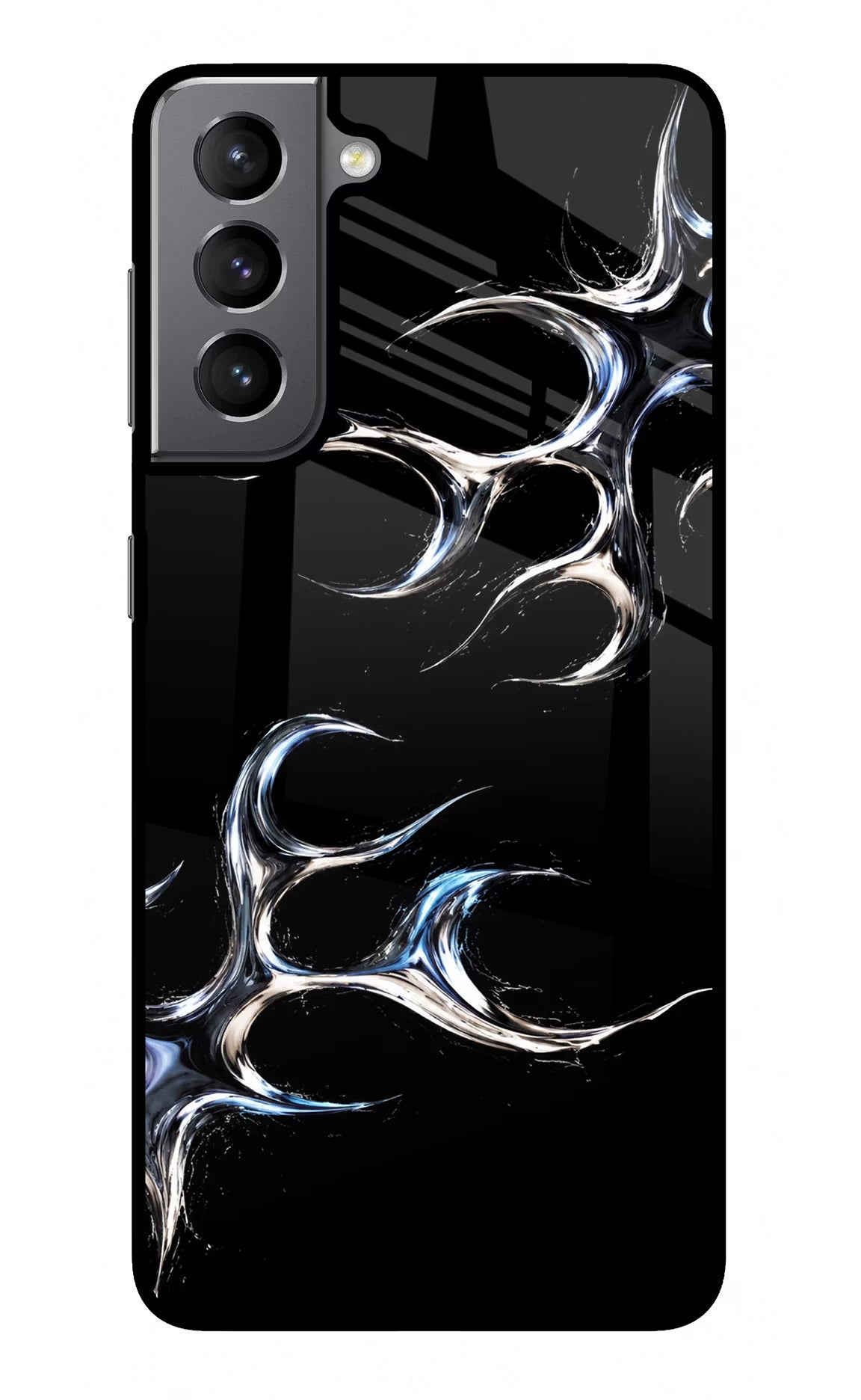 Chrome Tribal Samsung S21 Plus Glass Case - Chrome Tribal Samsung S21 Plus Glass Case Chrome Tribal Samsung S21 Plus Glass Case