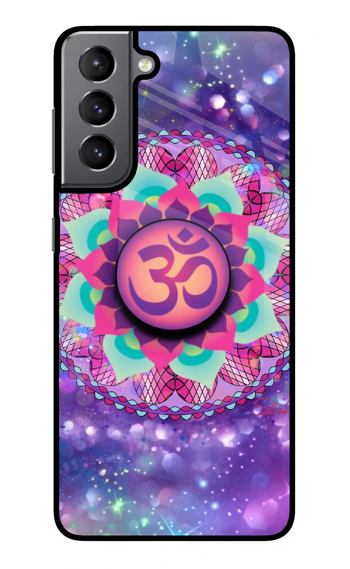 Om Purple Samsung S21 Plus Glass Case - Om Purple Samsung S21 Plus Glass Case Om Purple Samsung S21 Plus Glass Case