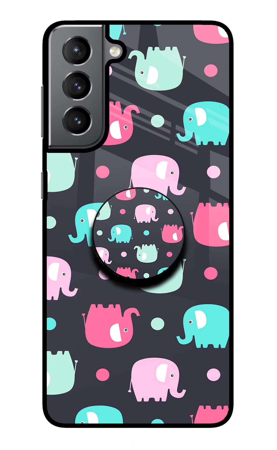 Baby Elephants Samsung S21 Plus Glass Case - Baby Elephants Samsung S21 Plus Glass Case Baby Elephants Samsung S21 Plus Glass Case