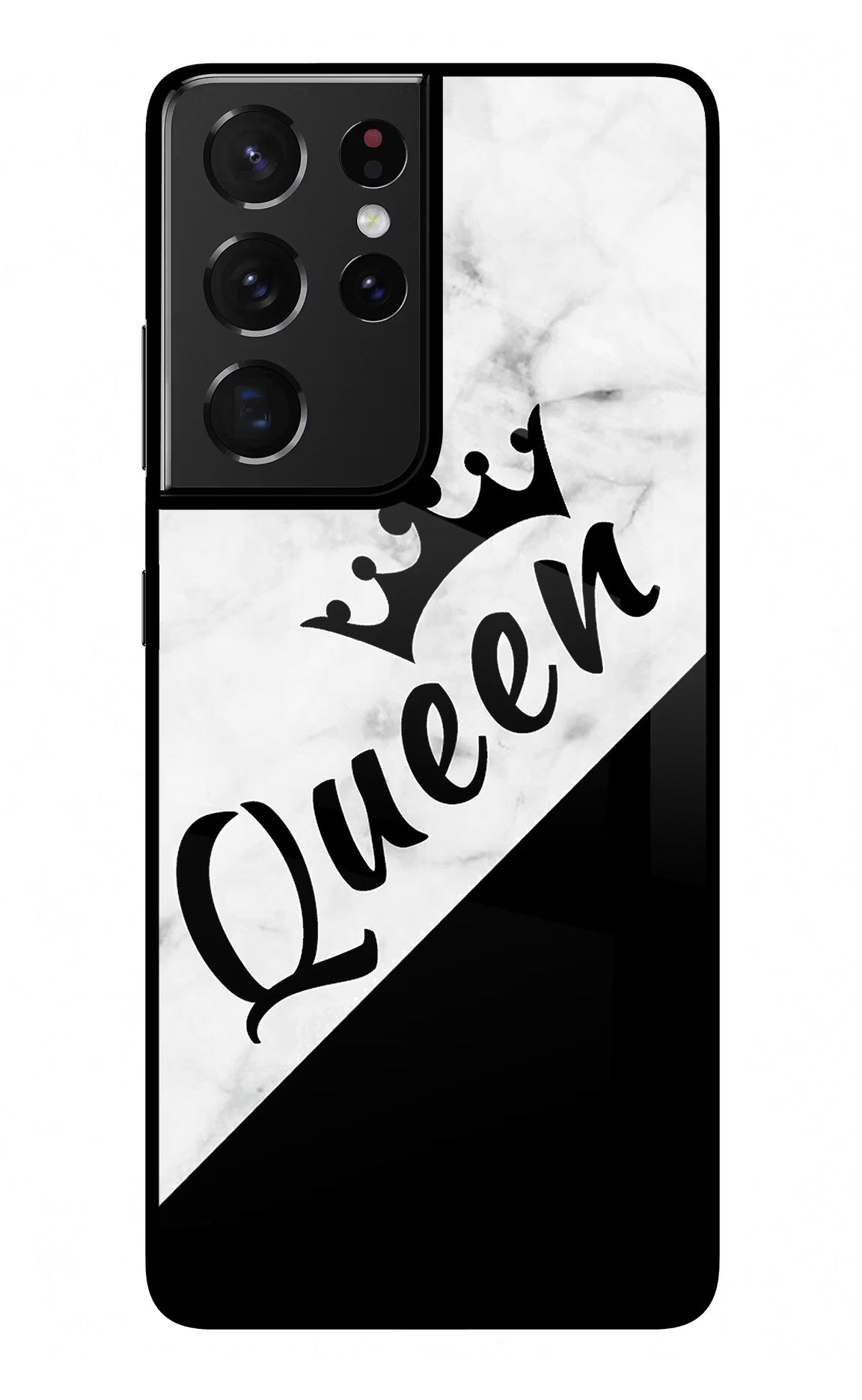 Queen Samsung S21 Ultra Back Cover - Queen Samsung S21 Ultra Glass Case Back Cover by Casekaro Queen Samsung S21 Ultra Glass Case Back Cover by Casekaro