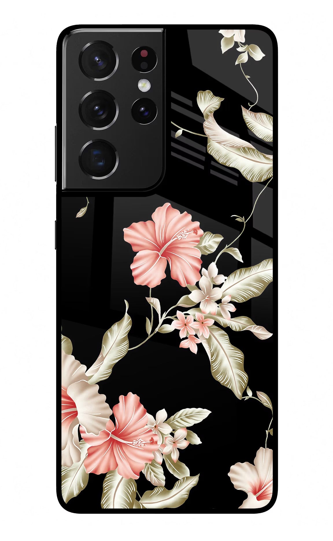 Flowers Samsung S21 Ultra Back Cover - Flowers Samsung S21 Ultra Glass Case Back Cover by Casekaro Flowers Samsung S21 Ultra Glass Case Back Cover by Casekaro