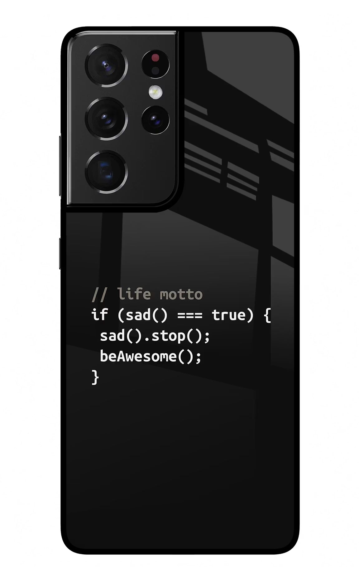 Life Motto Code Samsung S21 Ultra Back Cover - Life Motto Code Samsung S21 Ultra Glass Case Back Cover by Casekaro Life Motto Code Samsung S21 Ultra Glass Case Back Cover by Casekaro