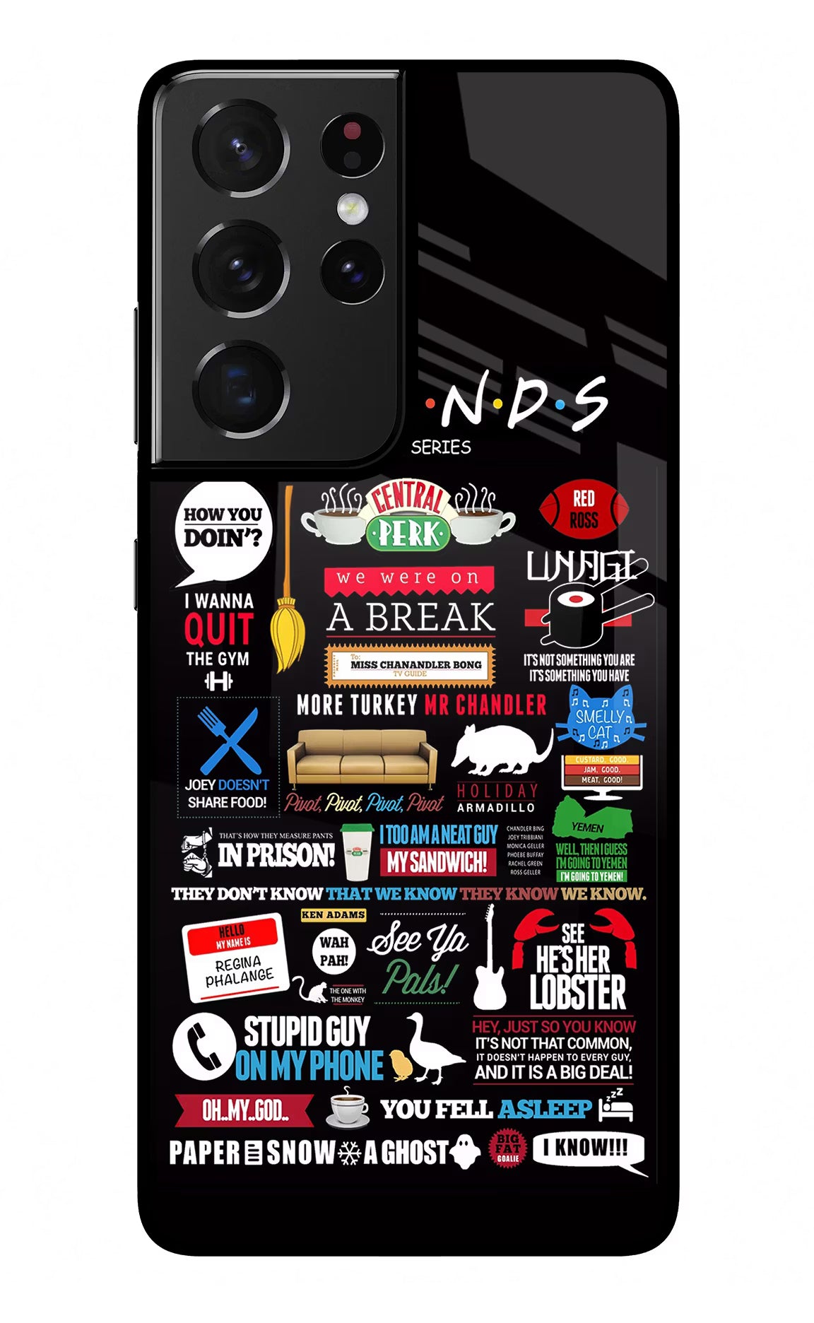 FRIENDS Samsung S21 Ultra Back Cover - FRIENDS Samsung S21 Ultra Glass Case Back Cover by Casekaro FRIENDS Samsung S21 Ultra Glass Case Back Cover by Casekaro