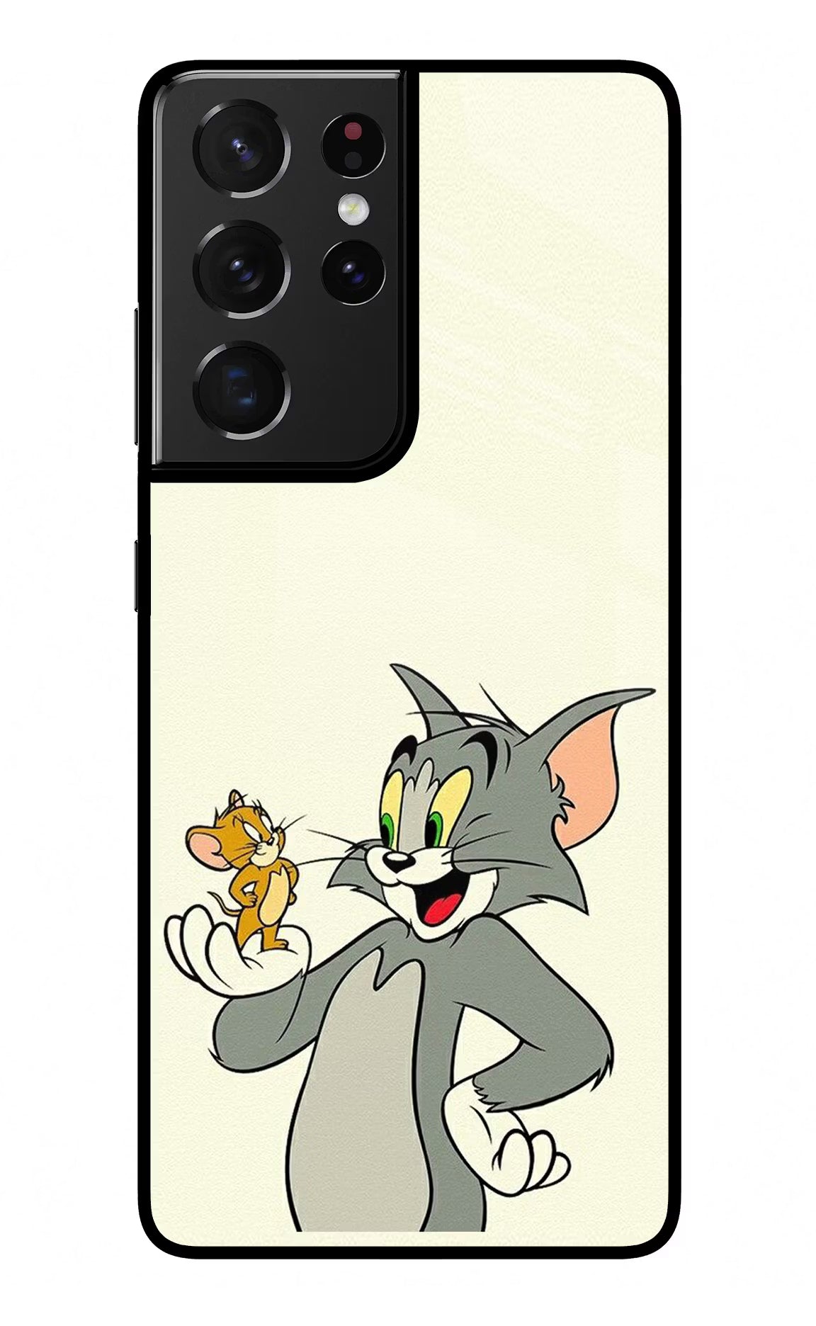 Tom & Jerry Samsung S21 Ultra Back Cover - Tom & Jerry Samsung S21 Ultra Glass Case Back Cover by Casekaro Tom & Jerry Samsung S21 Ultra Glass Case Back Cover by Casekaro