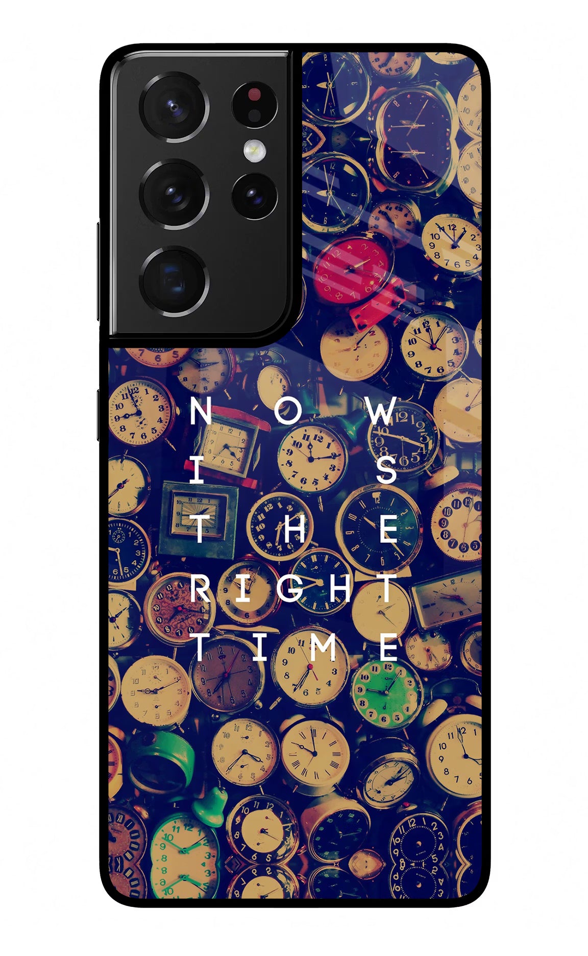 Now is the Right Time Quote Samsung S21 Ultra Back Cover - Now is the Right Time Quote Samsung S21 Ultra Glass Case Back Cover by Casekaro Now is the Right Time Quote Samsung S21 Ultra Glass Case Back Cover by Casekaro