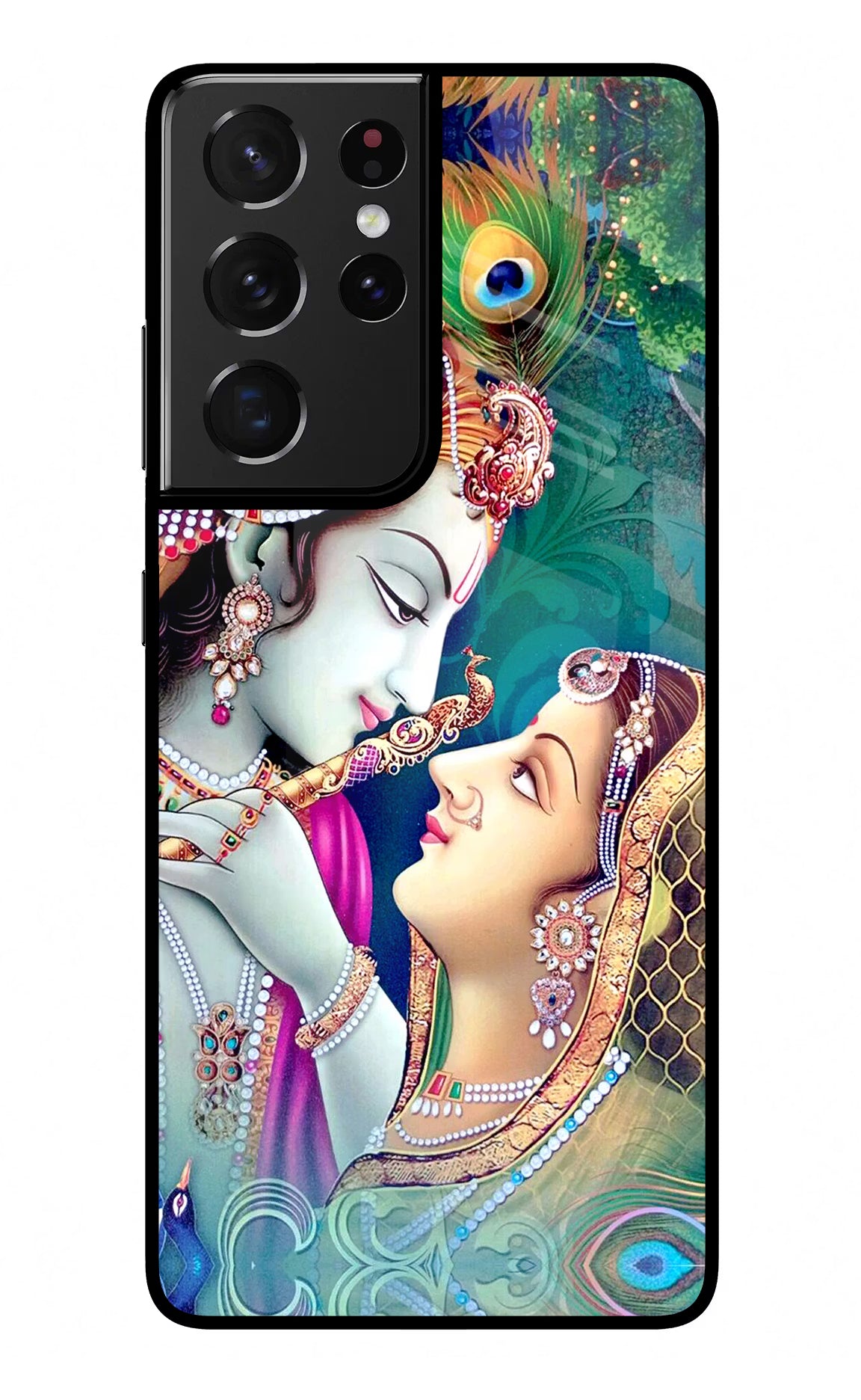 Lord Radha Krishna Samsung S21 Ultra Back Cover - Lord Radha Krishna Samsung S21 Ultra Glass Case Back Cover by Casekaro Lord Radha Krishna Samsung S21 Ultra Glass Case Back Cover by Casekaro